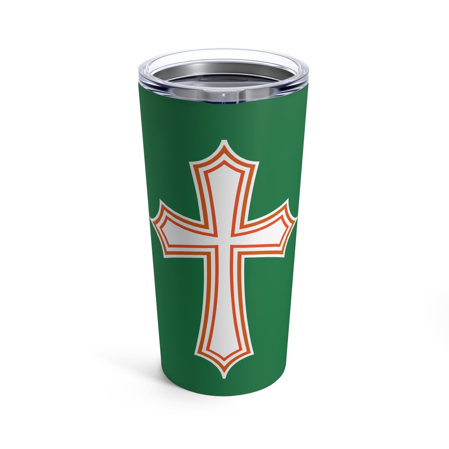 Halloween Pumpkin Pray Tumbler 20 oz - 'Remember To Pray On This Day' Dark Green