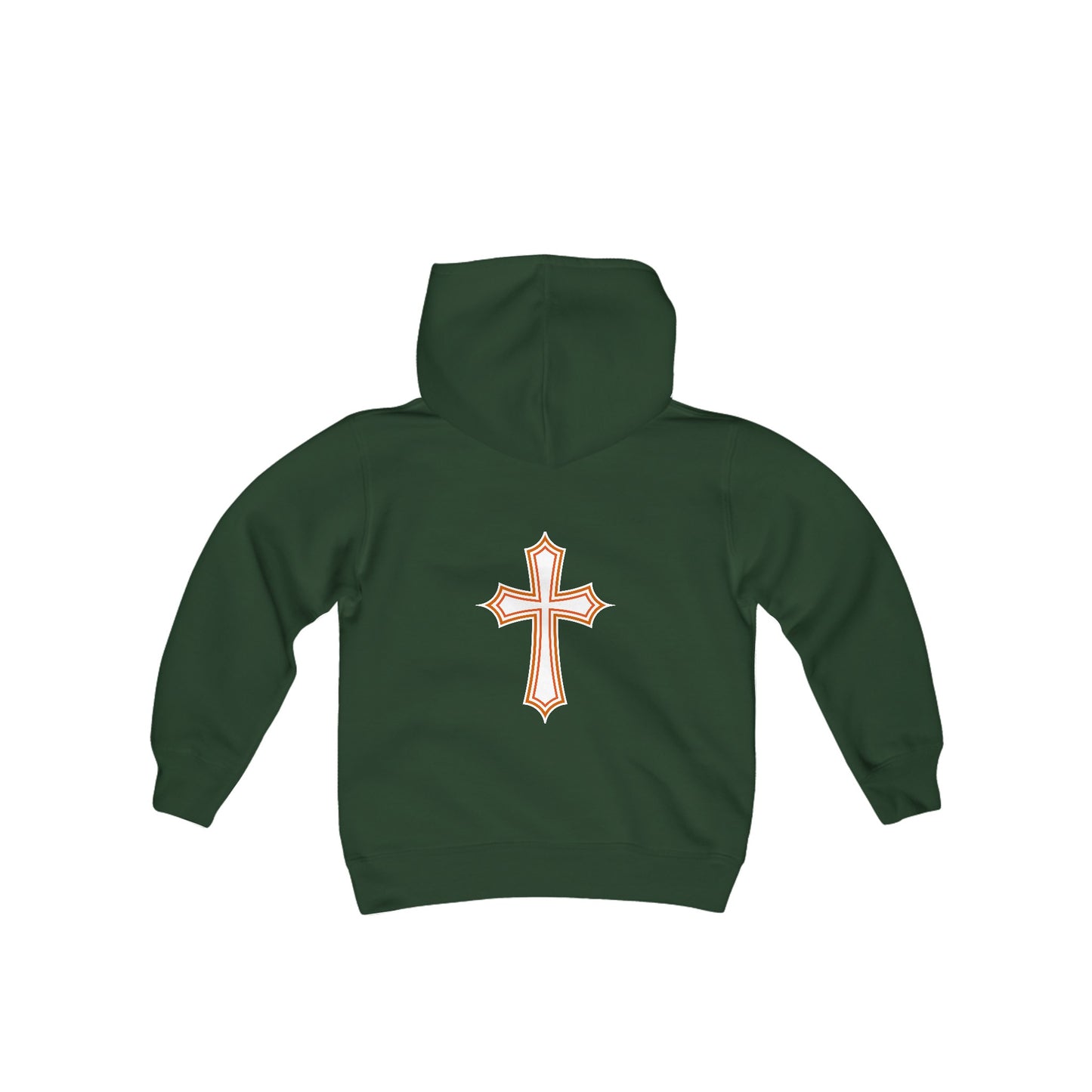 Halloween Pumpkin Pray Unisex Hooded Sweatshirt, Forest Green - 'Remember To Pray On This Day', Children's’ Sizes: S - XL