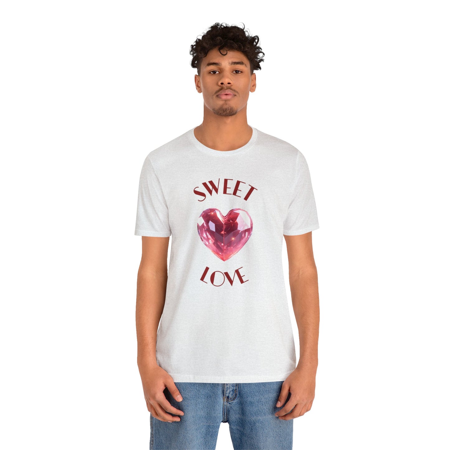 Charming 'SWEET HEART LOVE' Jersey Short Sleeve T-Shirt by Novelty Wonders