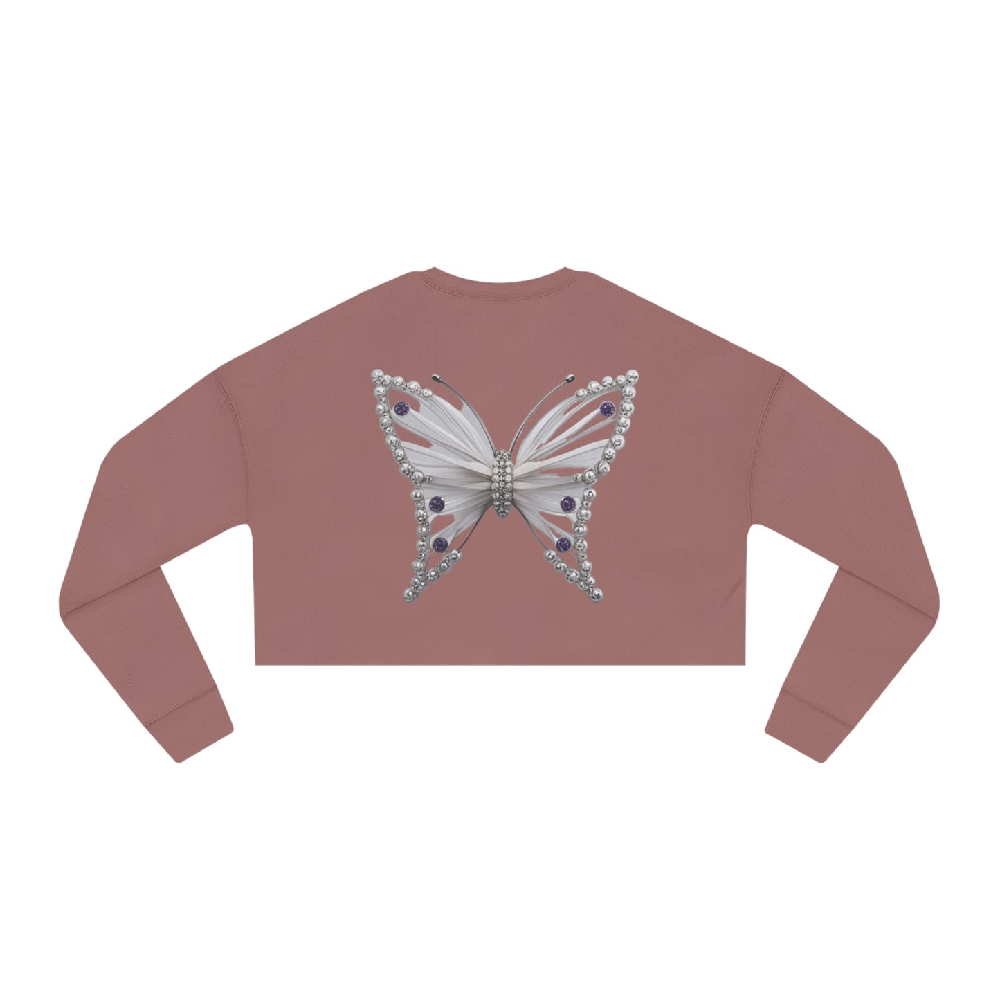 Premium 'Butterfly Design' Women's Cropped Sweatshirt by Novelty Wonders