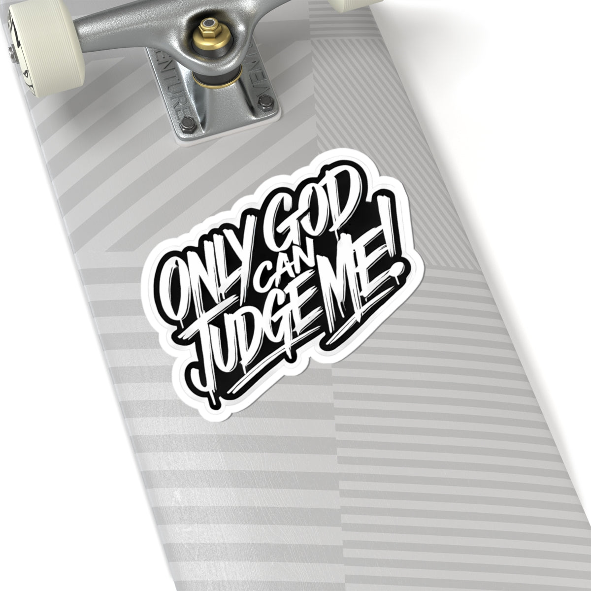 Only God Can Judge Me Kiss-Cut Sticker – Waterproof Quote Sticker, Perfect for Laptops, Water Bottles, Journals, Notebooks, Gifts & More