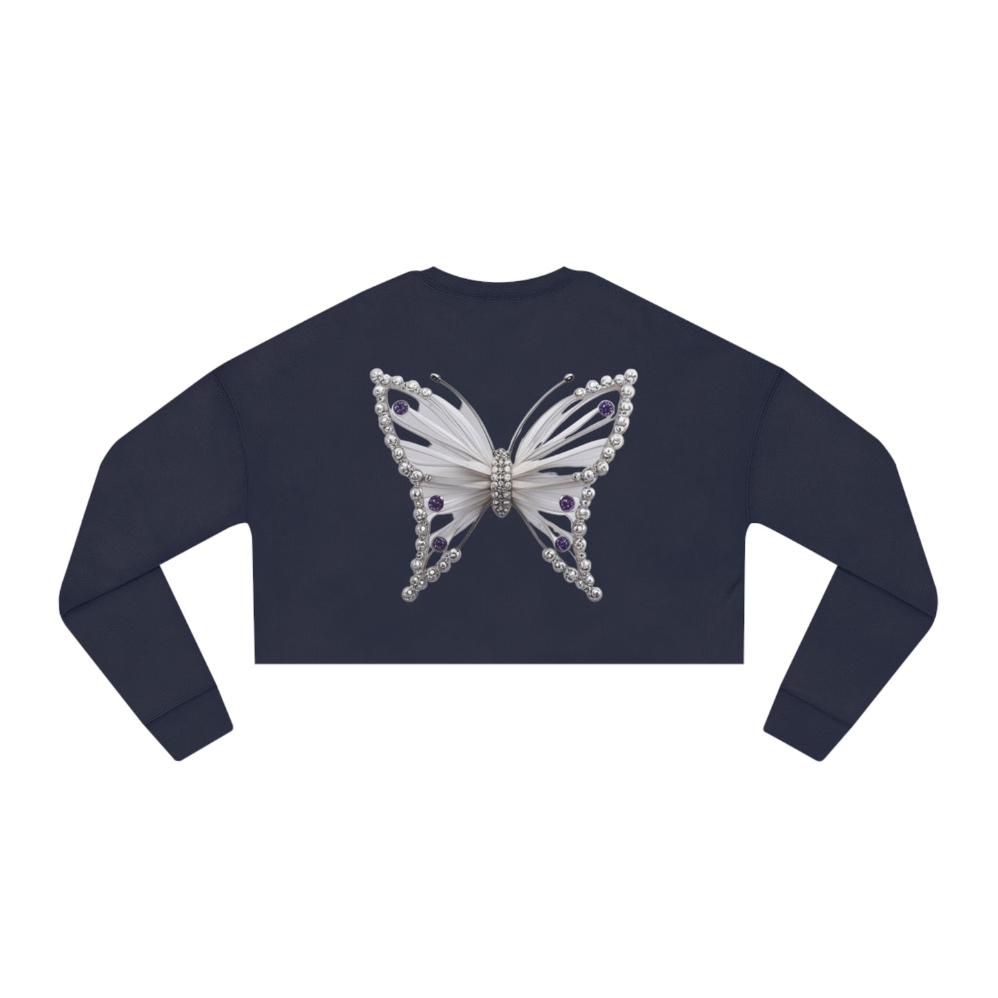 Premium 'Butterfly Design' Women's Cropped Sweatshirt by Novelty Wonders