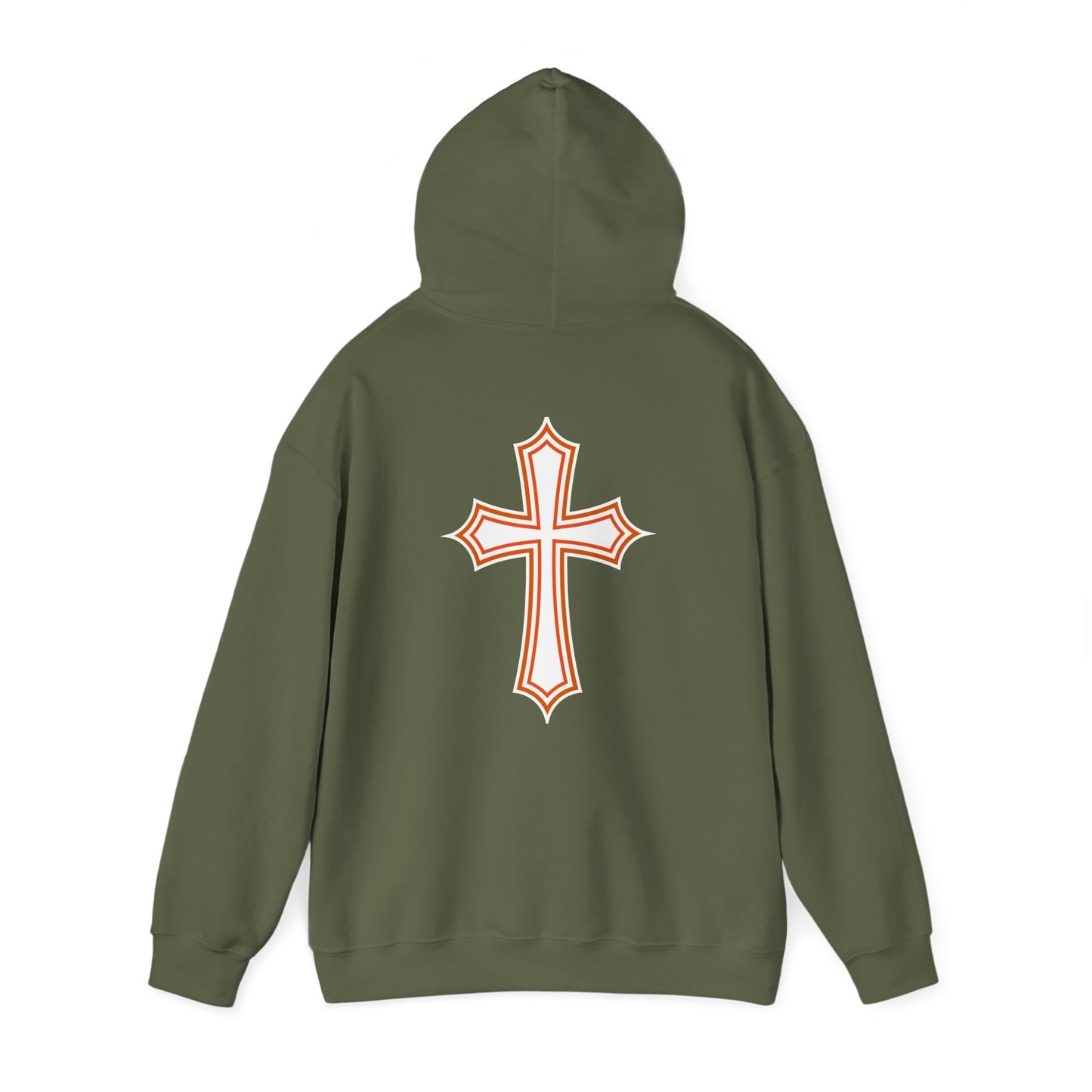 Halloween Pumpkin Pray Unisex Hooded Sweatshirt, Military Green - 'Remember To Pray On This Day', Adults, Sizes: S - 3XL