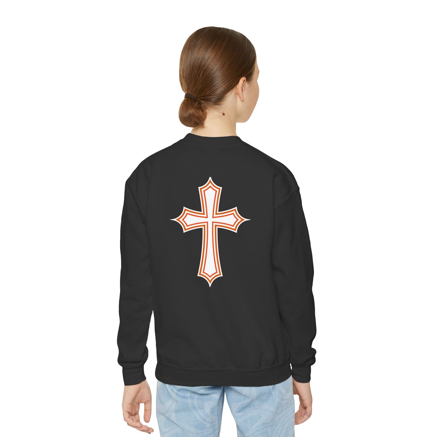 Halloween Pumpkin Pray Unisex Sweatshirt, Black - 'Remember To Pray On This Day', Children's’ Sizes: XS - XL