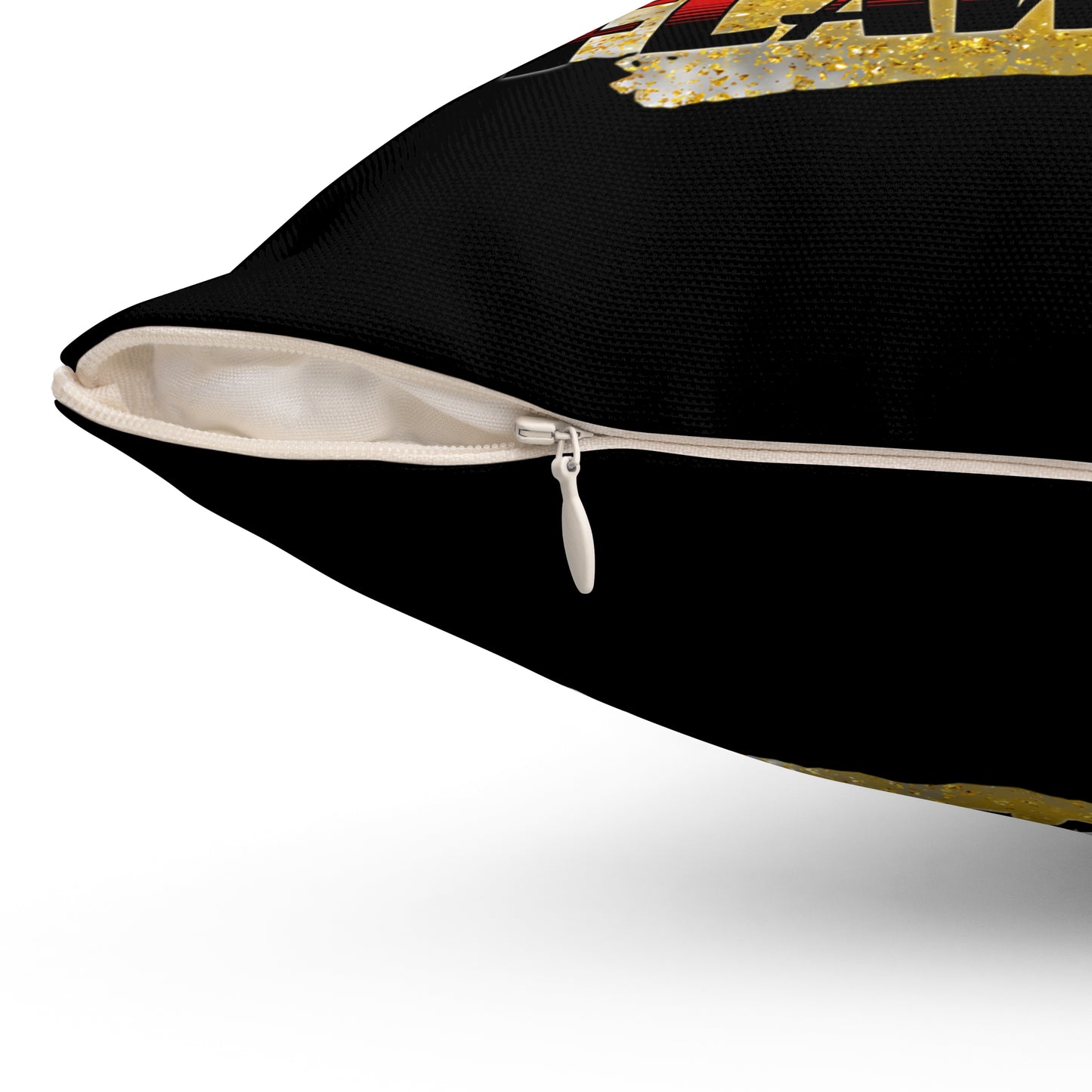 Soft Square Pillow 14 x 14 Empowerment "Unapologetically Flawless" Black Cushion Pillow Bold Gold & Black Print Design Black Art Beautiful Black Woman Print