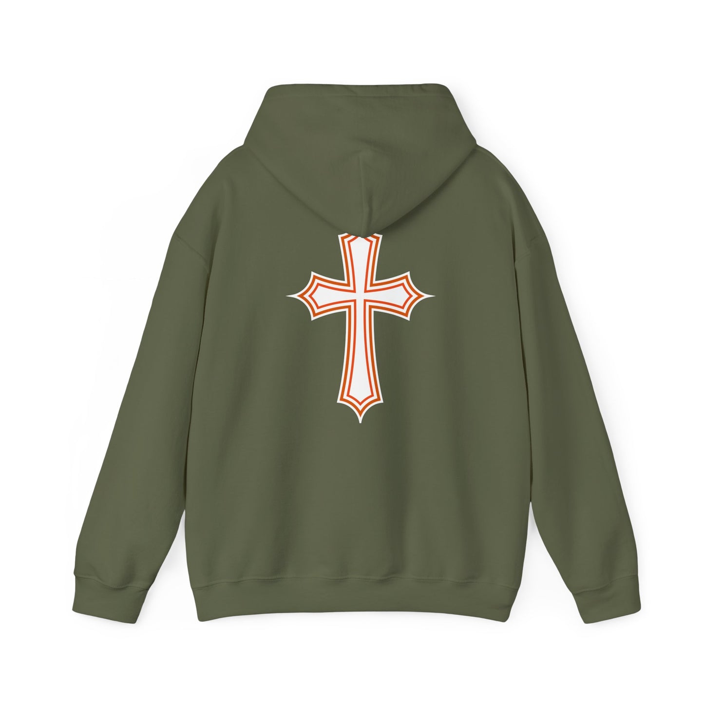 Halloween Pumpkin Pray Unisex Hooded Sweatshirt, Military Green - 'Remember To Pray On This Day', Adults, Sizes: S - 3XL