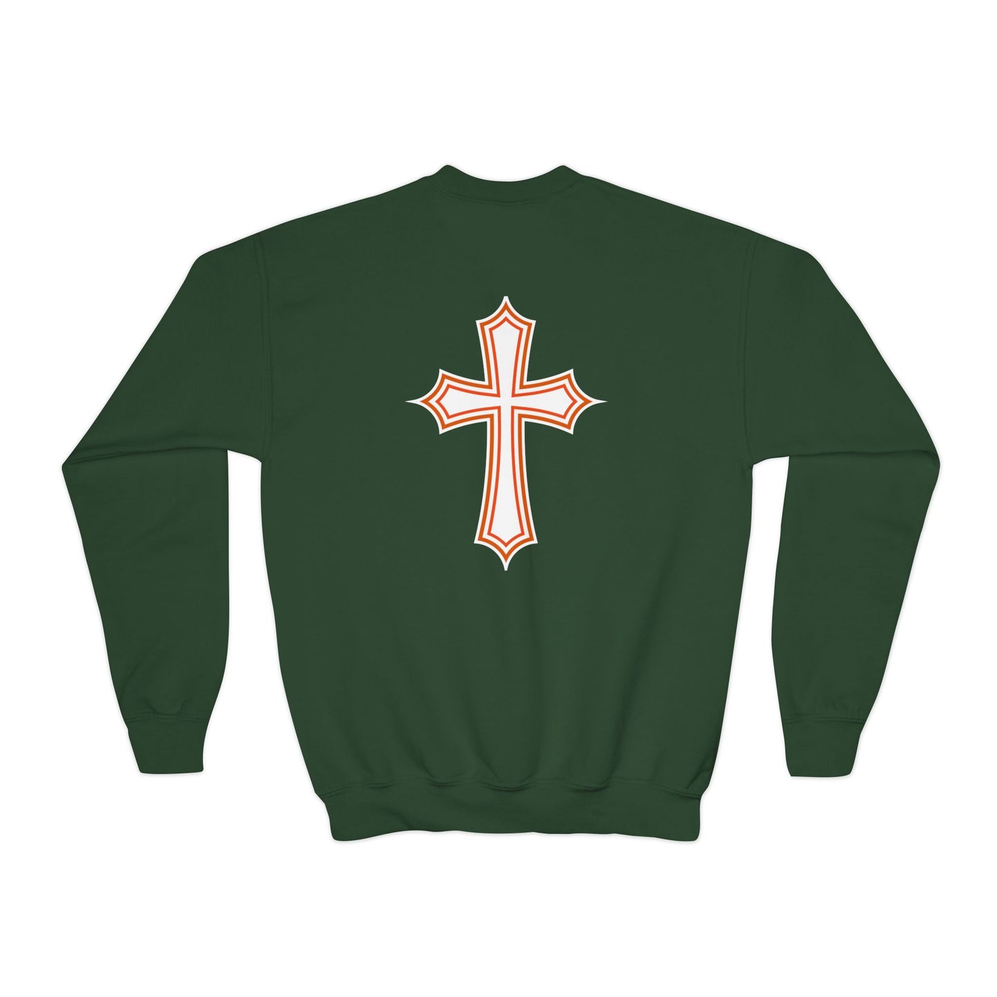 Halloween Pumpkin Pray Unisex Sweatshirt, Forest Green - 'Remember To Pray On This Day', Children's’ Sizes: XS - XL