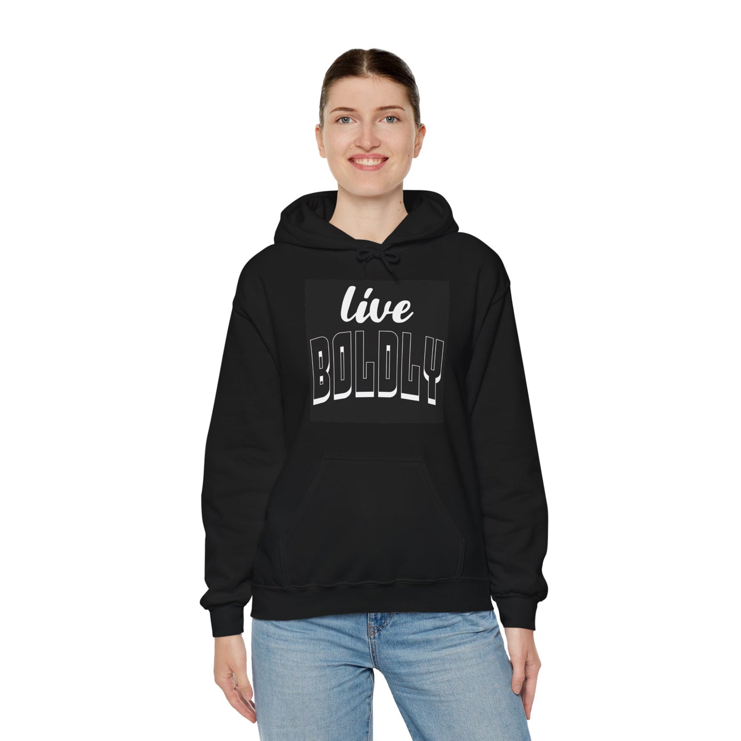 Empowering 'LIVE BOLDLY' Hooded Sweatshirt™ by Novelty Wonders™