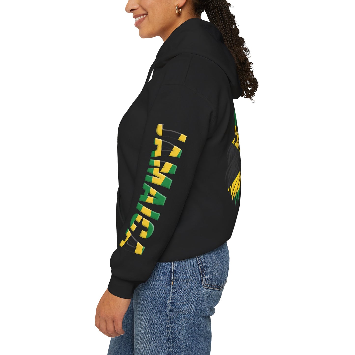Jamaican Style Hooded Sweatshirt - Unisex Heavy Blend™ | Stylish Lifestyle Apparel, Festival Wear, Ethnic Fashion, Streetwear, Gift For Him or Her