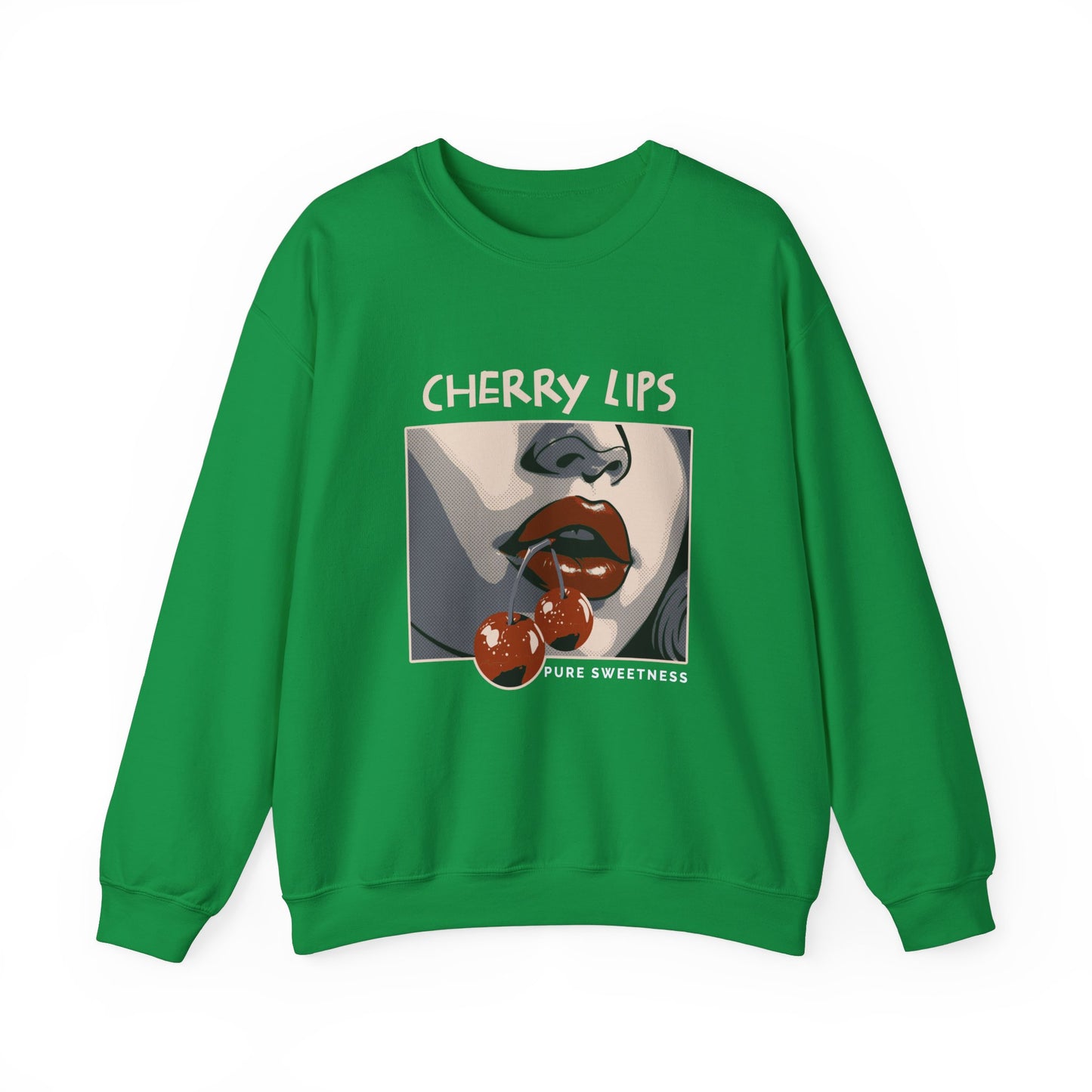 Retro Style 'CHERRY LIPS' Crewneck Sweatshirt™ by Novelty Wonders