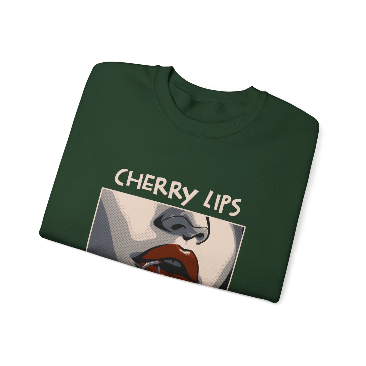 Retro Style 'CHERRY LIPS' Crewneck Sweatshirt™ by Novelty Wonders