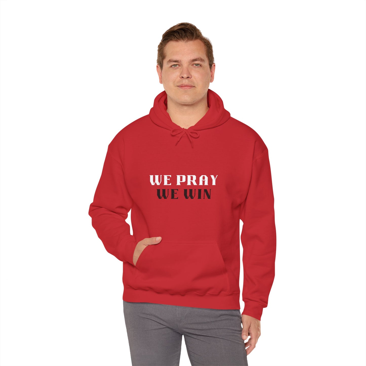 Inspirational 'WE PRAY WE WIN' Double Hooded Sweatshirt™ by Novelty Wonders