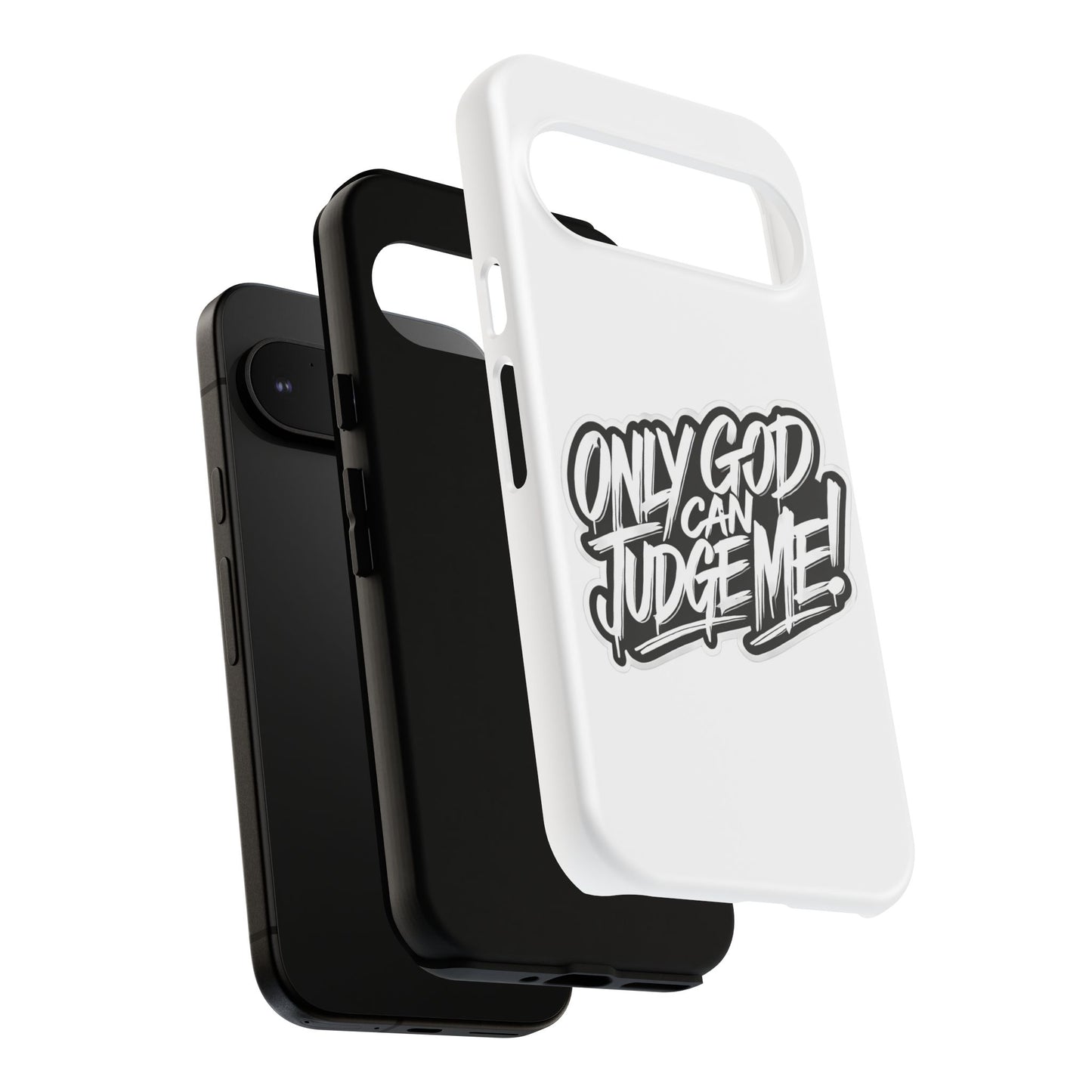 Only God Can Judge Me Phone Case – Bold Urban Style, Inspirational Tough Cover for iPhone, Samsung Galaxy & Google Pixel, Gift for Teens & Adults, Cool Phone Accessory