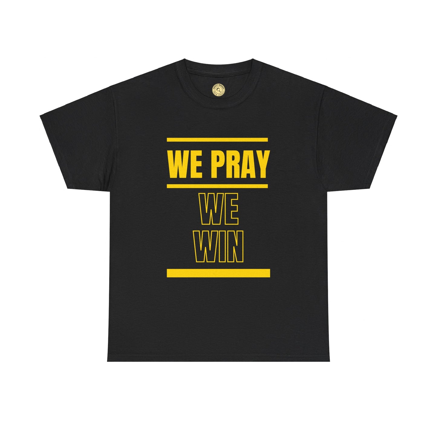 Inspirational 'WE PRAY WE WIN' Heavy Cotton T-Shirt™ by Novelty Wonders