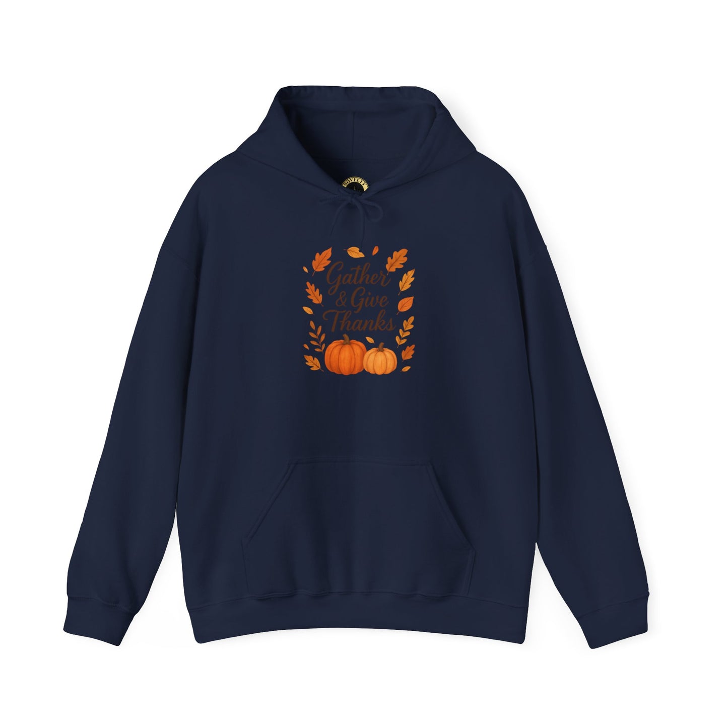 Gather & Give Thanks Pumpkin Hooded Sweatshirt™ | Unisex Hoodie, Thanksgiving