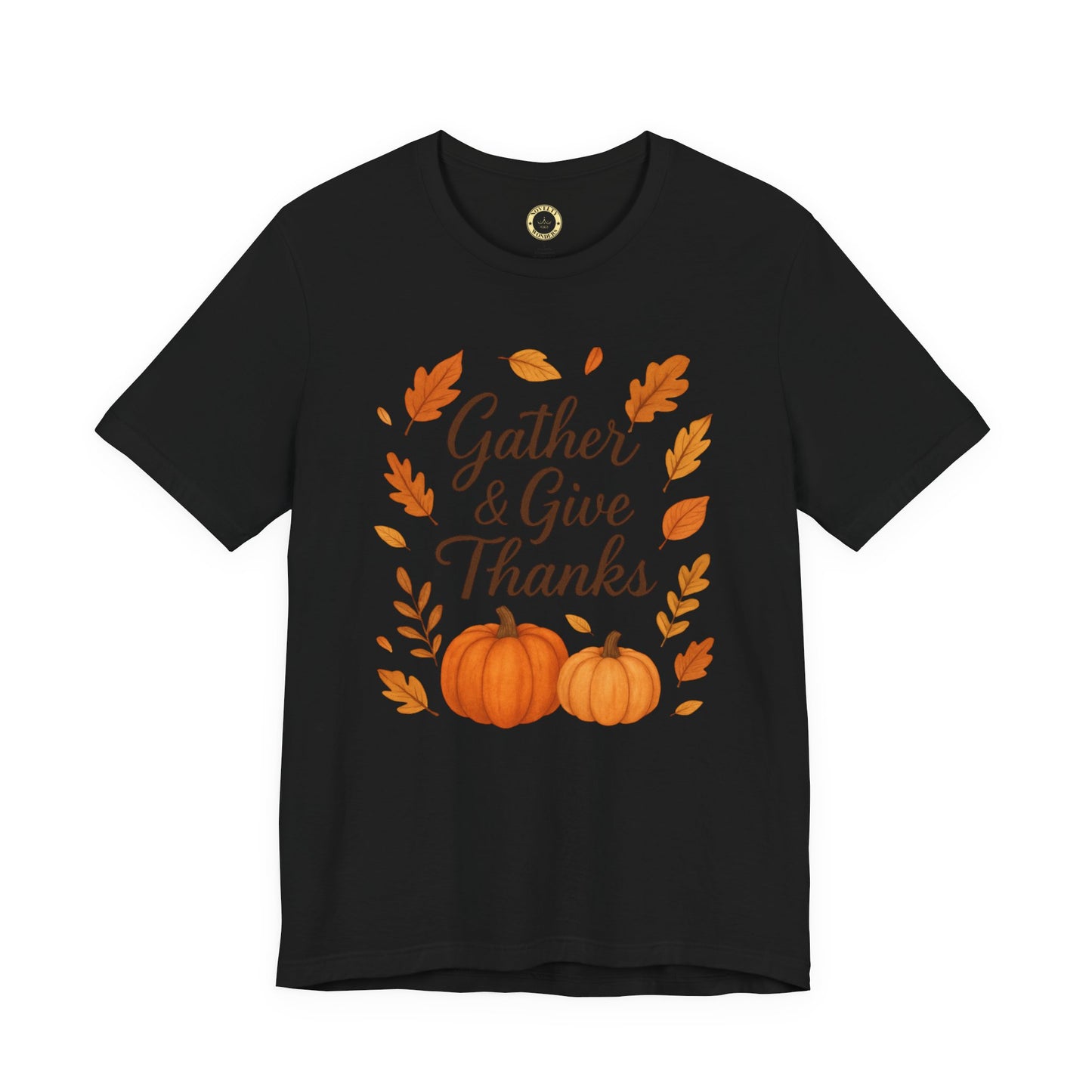 Gather & Give Thanks Pumpkin™ Jersey Short Sleeve T-Shirt | Unisex, Thanksgiving Apparel