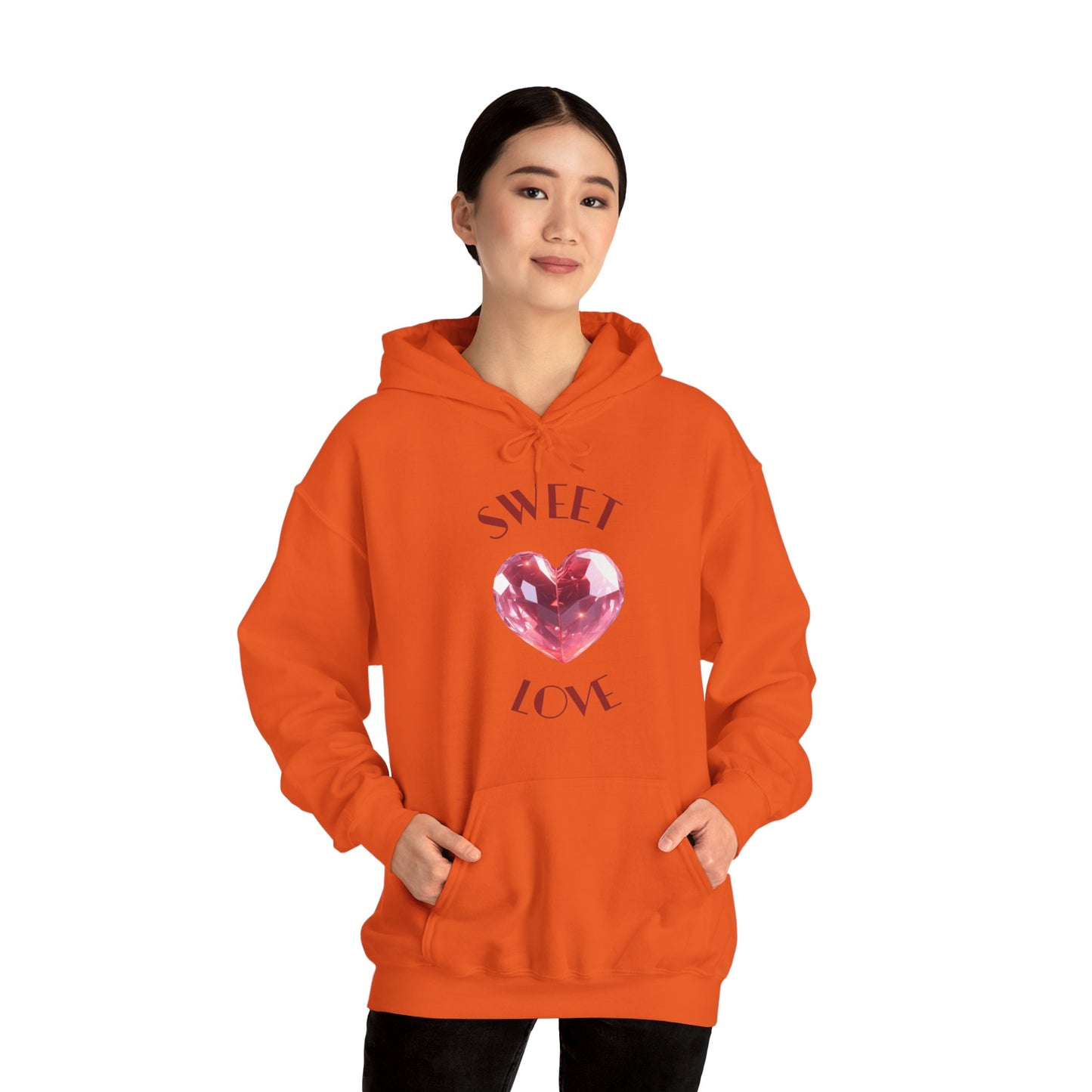 Charming 'SWEET HEART LOVE' Hooded Sweatshirt, Hoodie™ by Novelty Wonders