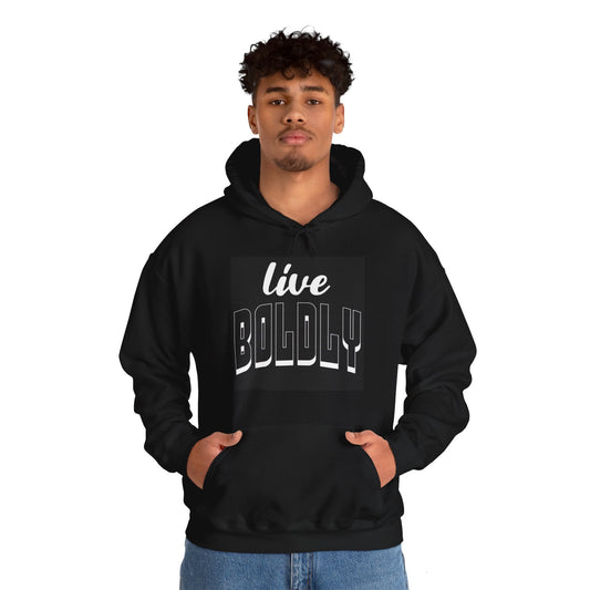 Empowering 'LIVE BOLDLY' Hooded Sweatshirt™ by Novelty Wonders™