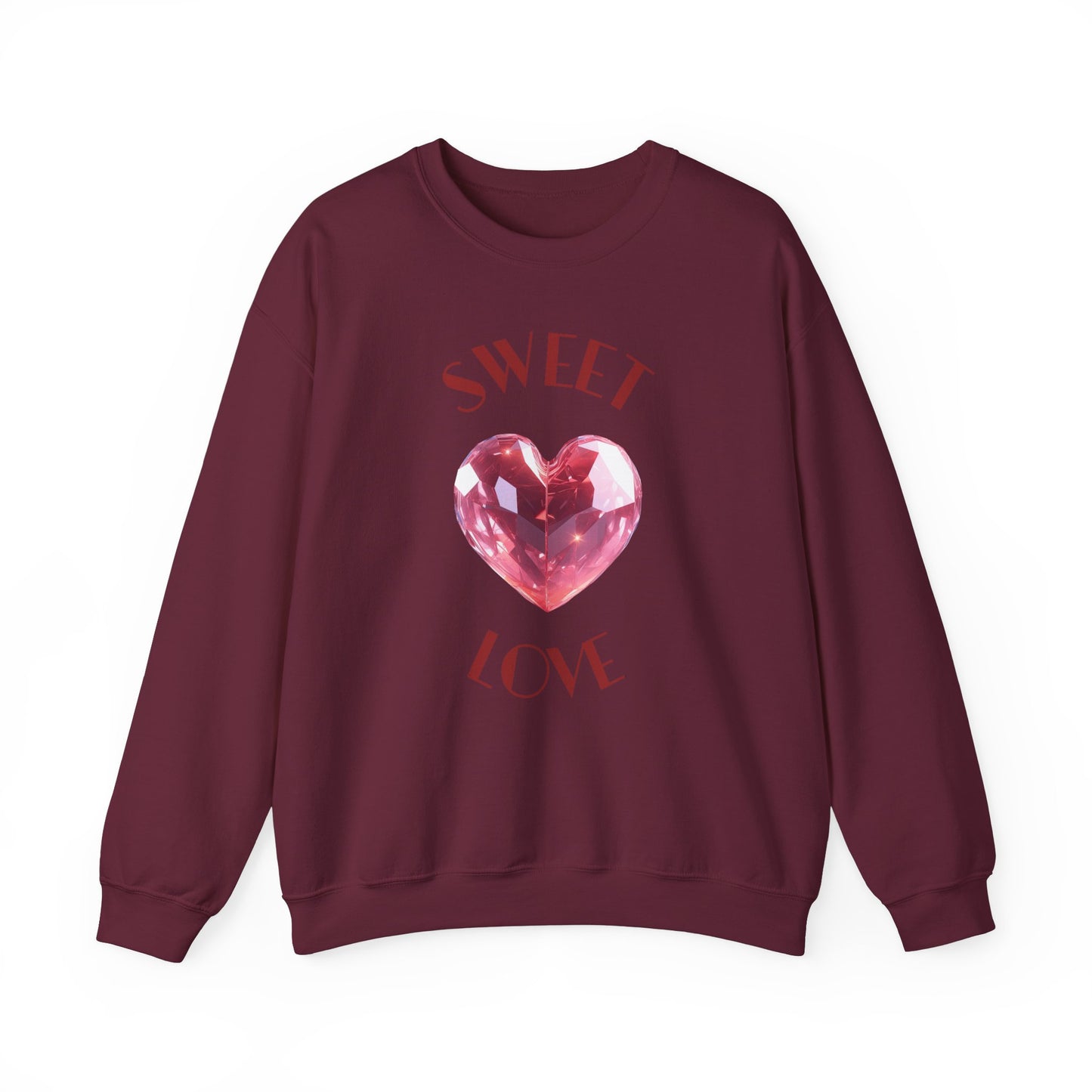 Charming 'SWEET HEART LOVE' Crewneck Sweatshirt™ by Novelty Wonders