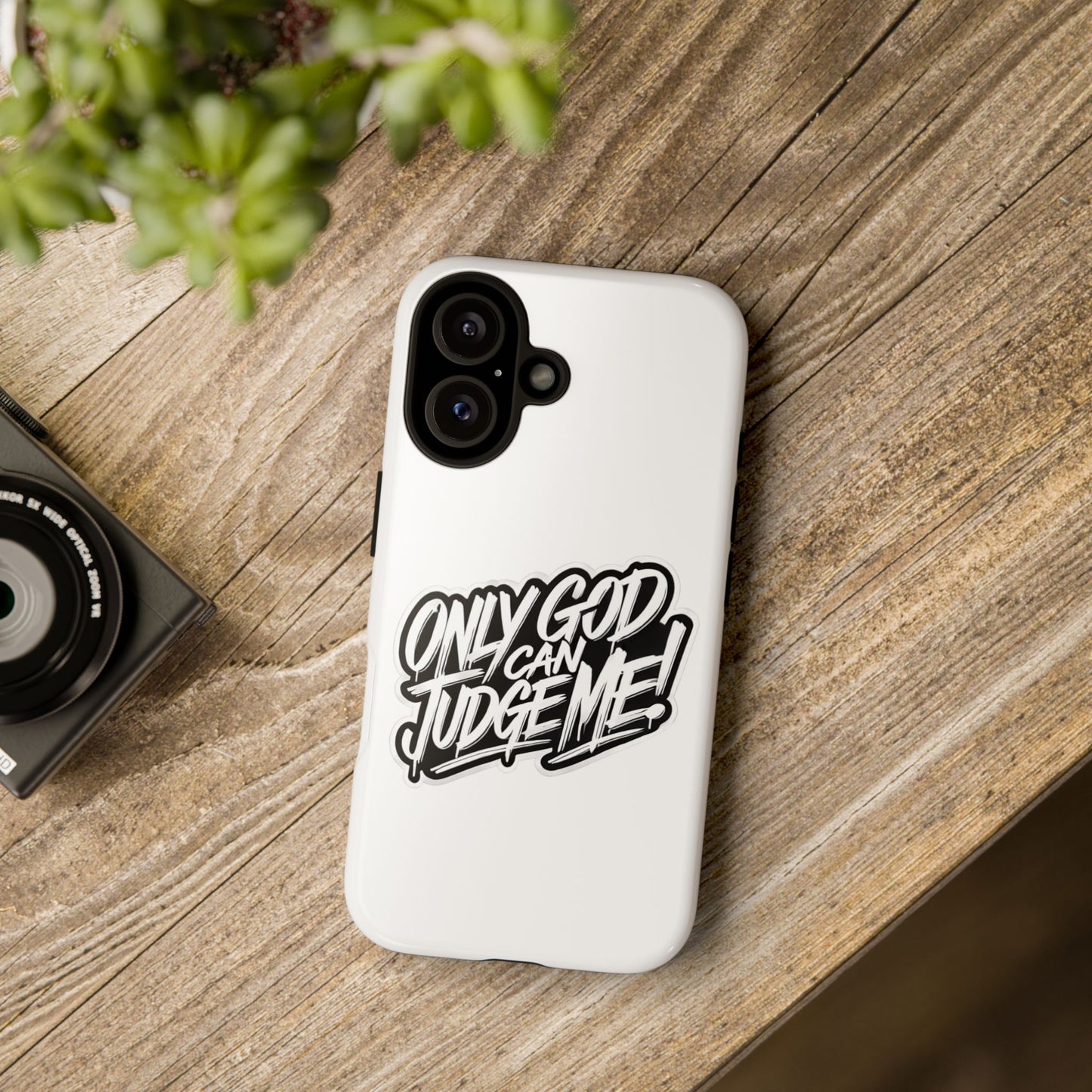 Only God Can Judge Me Phone Case – Bold Urban Style, Inspirational Tough Cover for iPhone, Samsung Galaxy & Google Pixel, Gift for Teens & Adults, Cool Phone Accessory