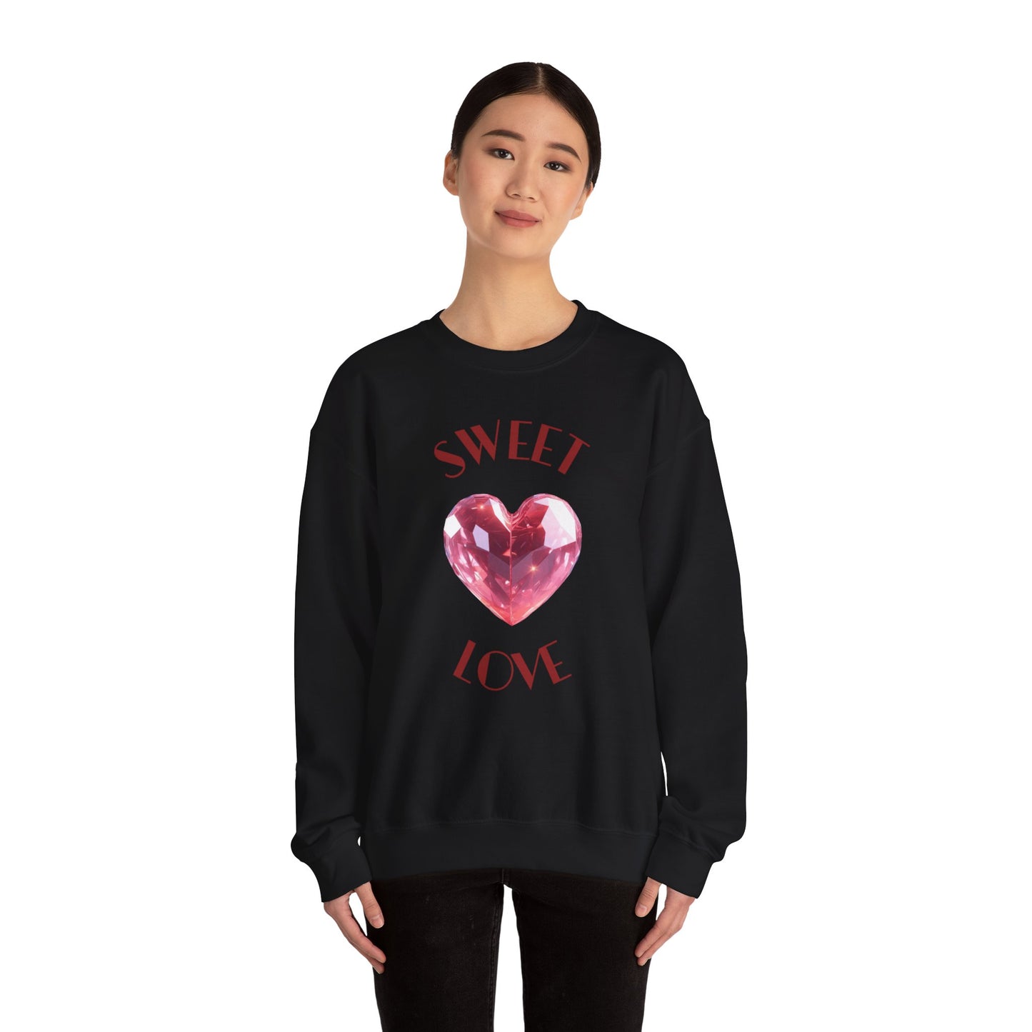 Charming 'SWEET HEART LOVE' Crewneck Sweatshirt™ by Novelty Wonders