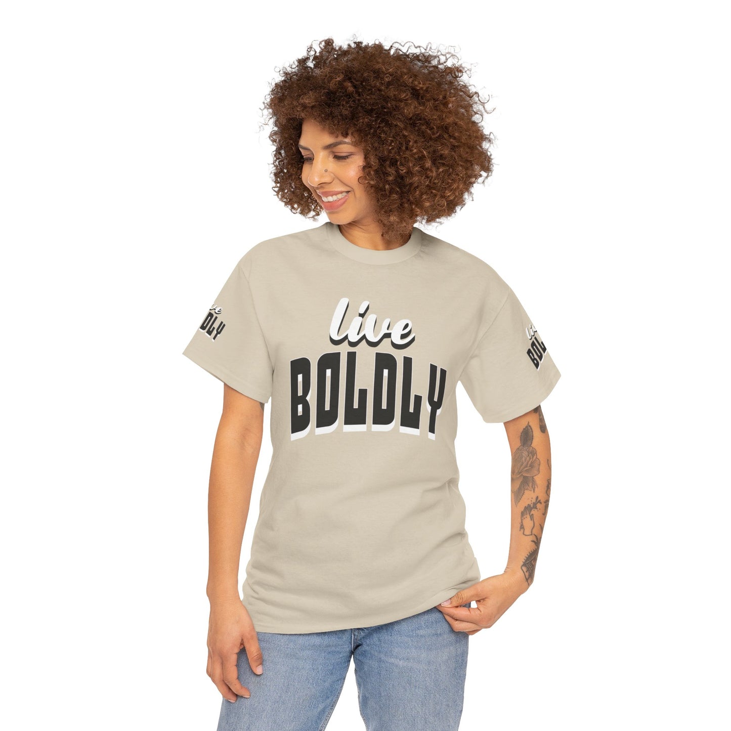 Empowering 'LIVE BOLDLY' Stylish T-Shirt™ by Novelty Wonders