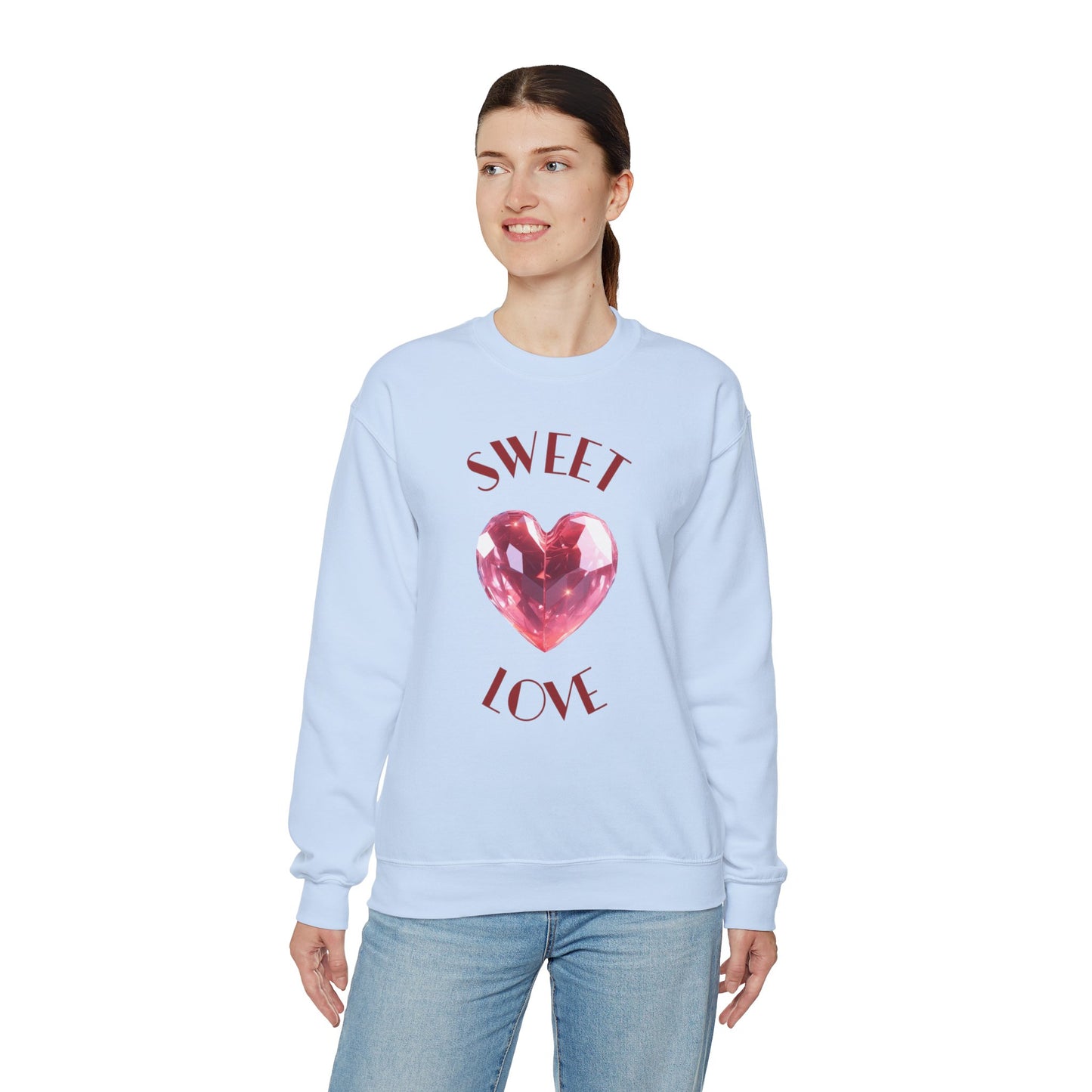 Charming 'SWEET HEART LOVE' Crewneck Sweatshirt™ by Novelty Wonders