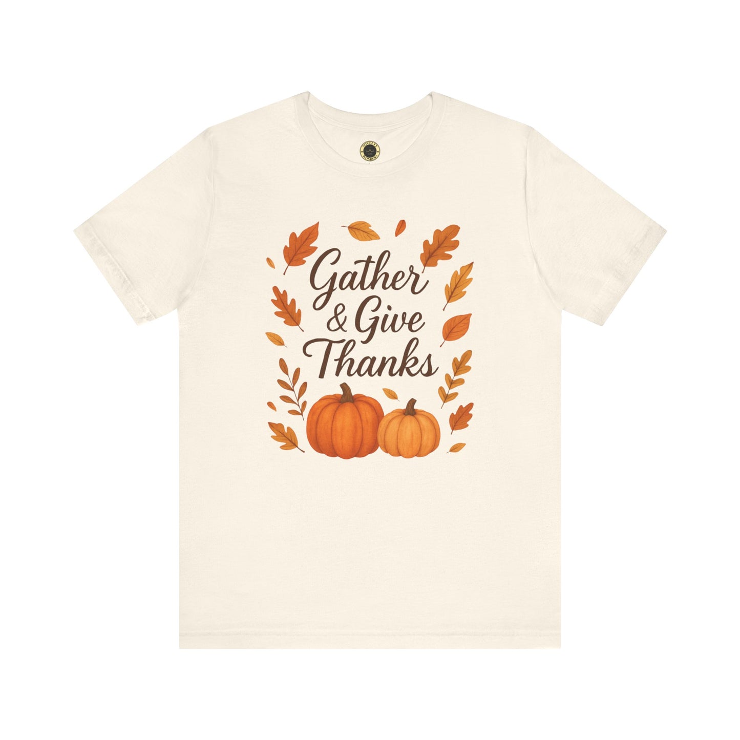 Gather & Give Thanks Pumpkin™ Jersey Short Sleeve T-Shirt | Unisex, Thanksgiving Apparel