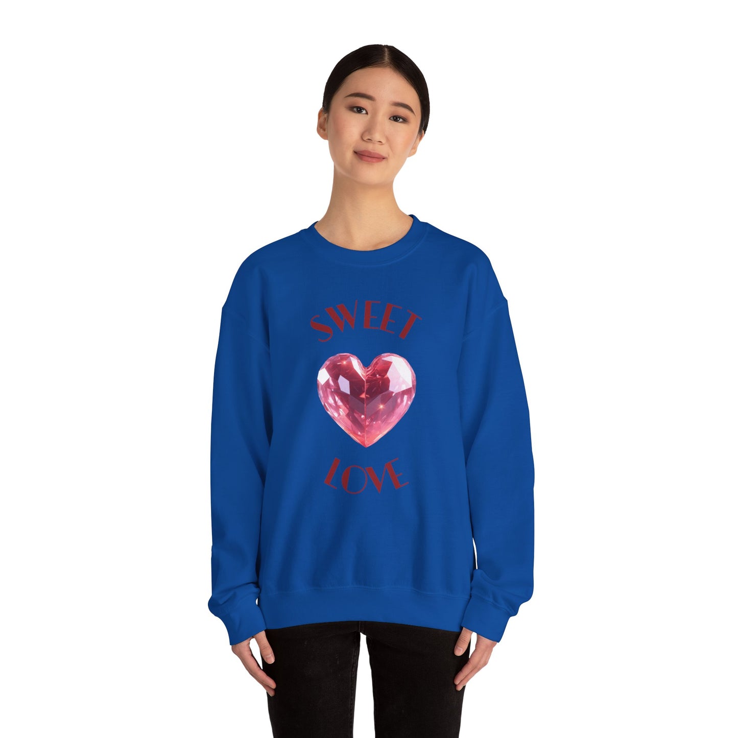 Charming 'SWEET HEART LOVE' Crewneck Sweatshirt™ by Novelty Wonders