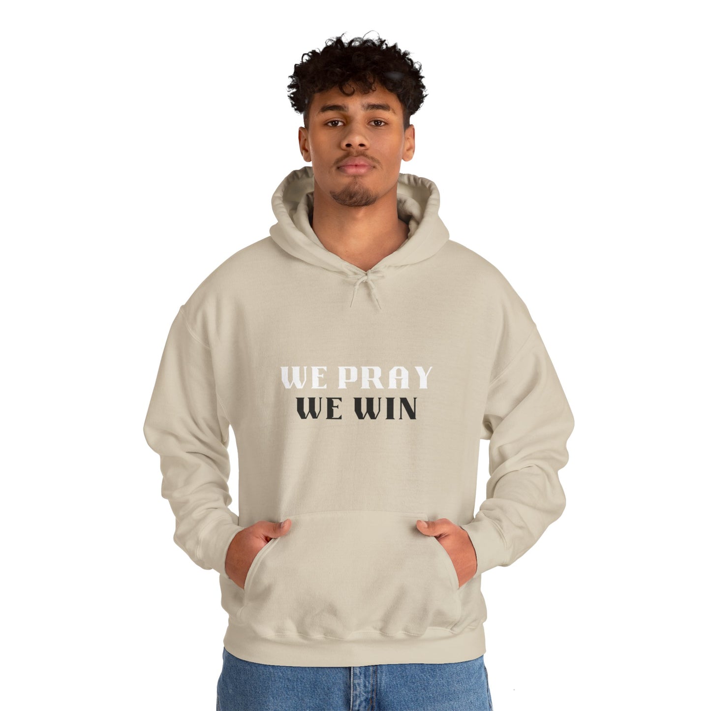 Inspirational 'WE PRAY WE WIN' Double Hooded Sweatshirt™ by Novelty Wonders