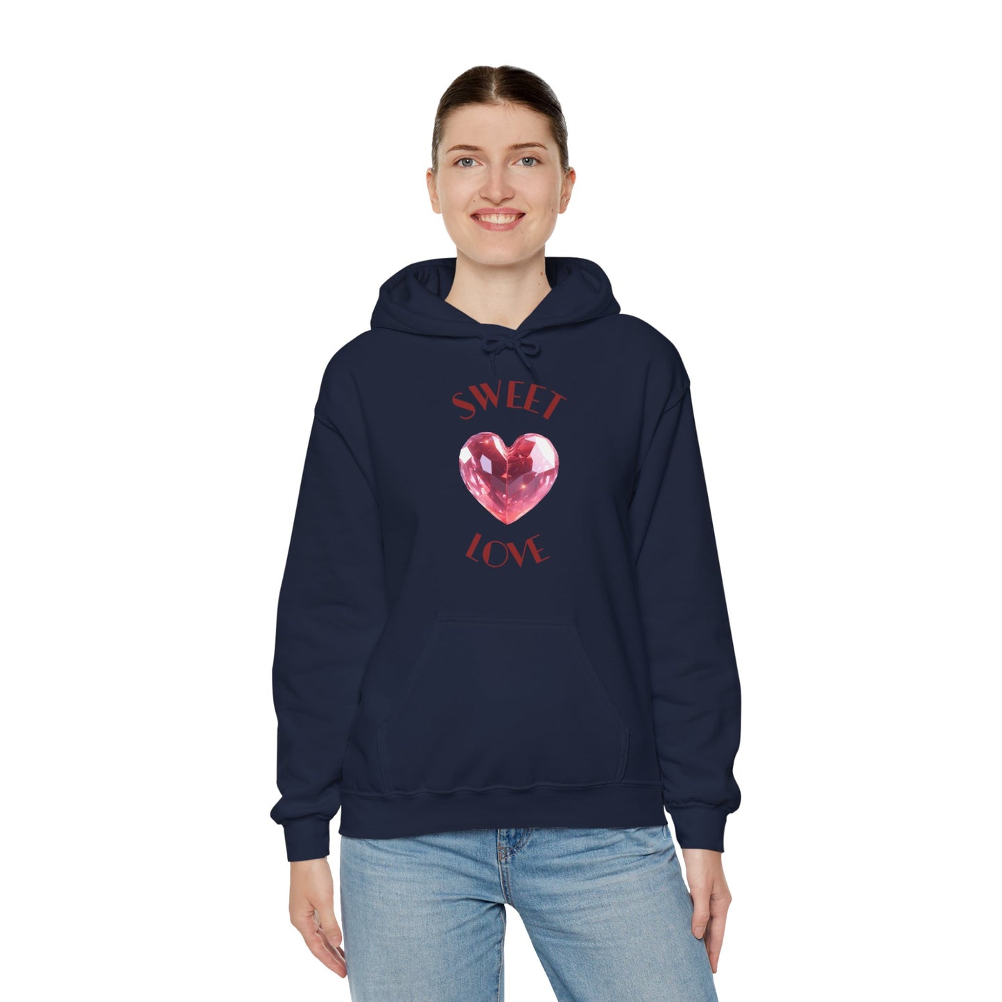 Charming 'SWEET HEART LOVE' Hooded Sweatshirt, Hoodie™ by Novelty Wonders