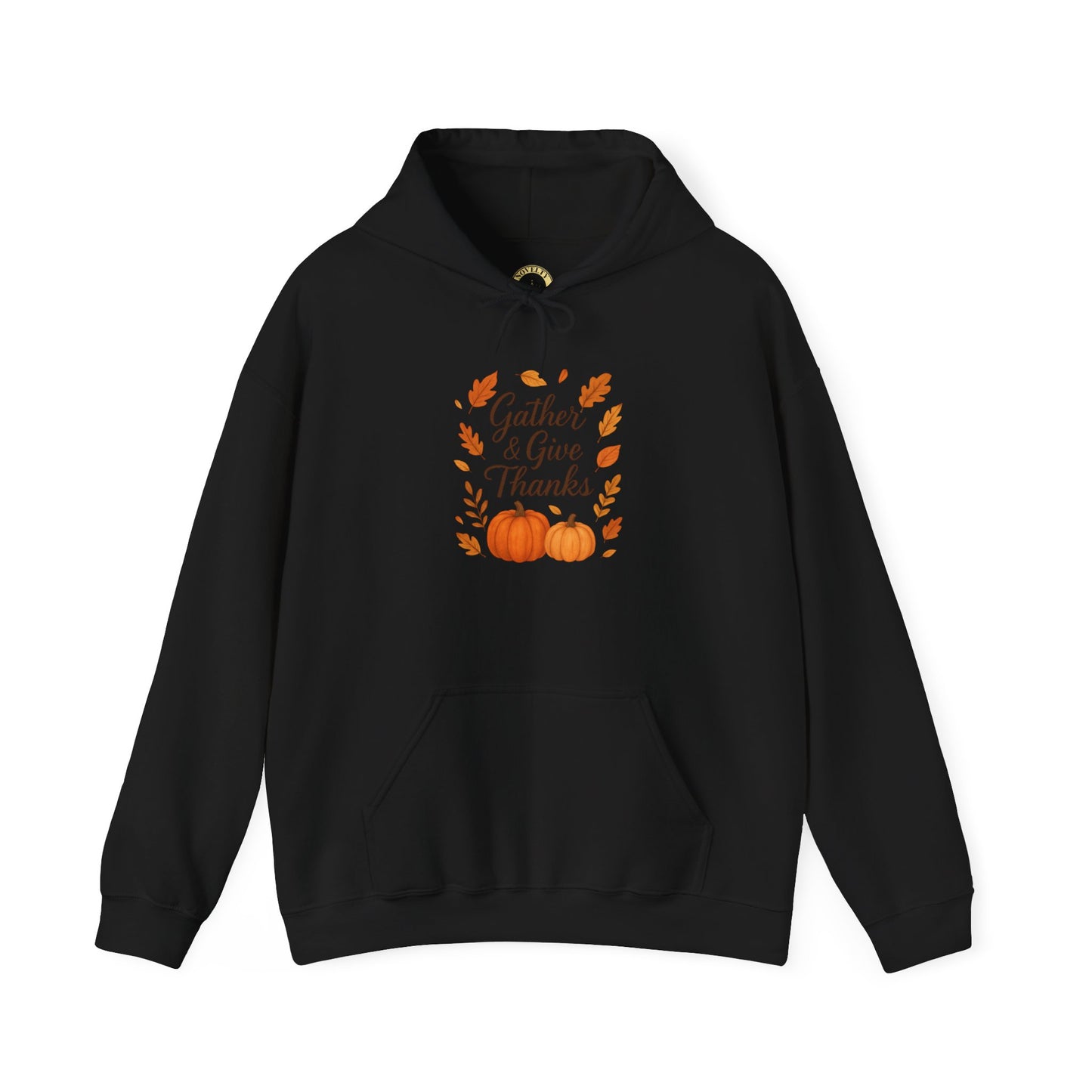 Gather & Give Thanks Pumpkin Hooded Sweatshirt™ | Unisex Hoodie, Thanksgiving