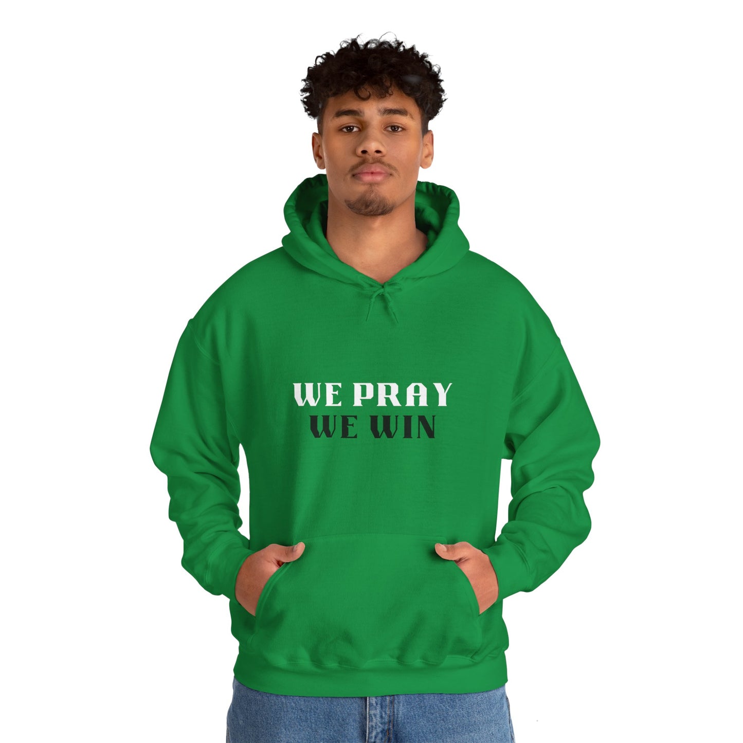 Inspirational 'WE PRAY WE WIN' Double Hooded Sweatshirt™ by Novelty Wonders