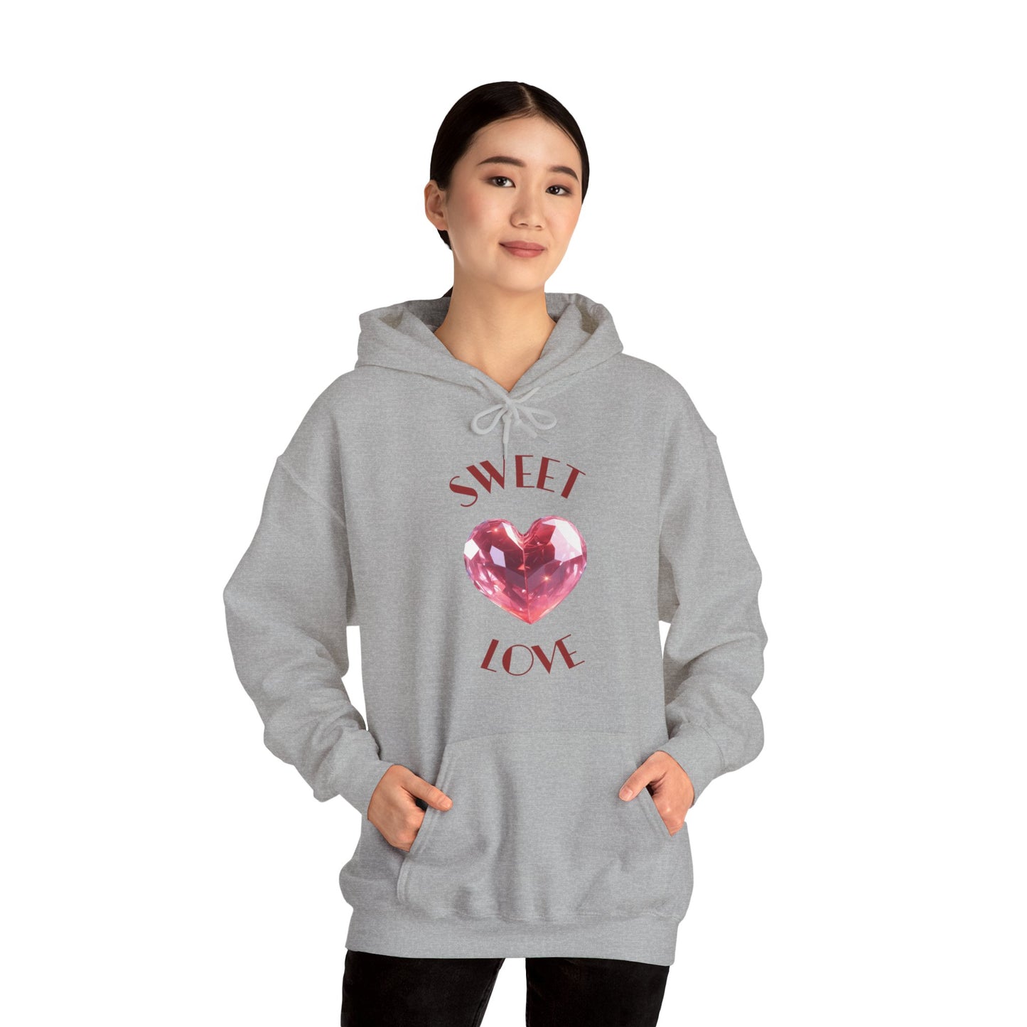 Charming 'SWEET HEART LOVE' Hooded Sweatshirt, Hoodie™ by Novelty Wonders