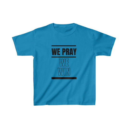 Inspirational 'WE PRAY WE WIN' Kids Heavy Cotton™ by Novelty Wonders