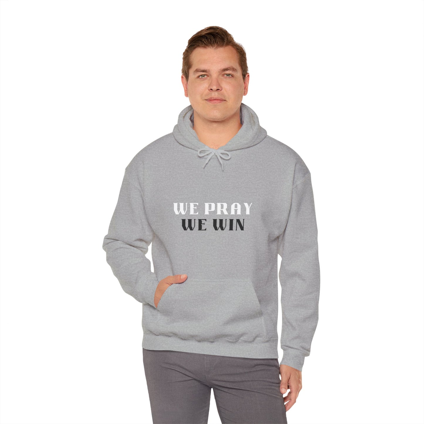 Inspirational 'WE PRAY WE WIN' Double Hooded Sweatshirt™ by Novelty Wonders