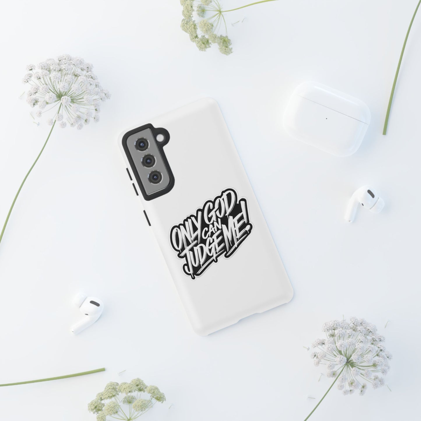 Only God Can Judge Me Phone Case – Bold Urban Style, Inspirational Tough Cover for iPhone, Samsung Galaxy & Google Pixel, Gift for Teens & Adults, Cool Phone Accessory