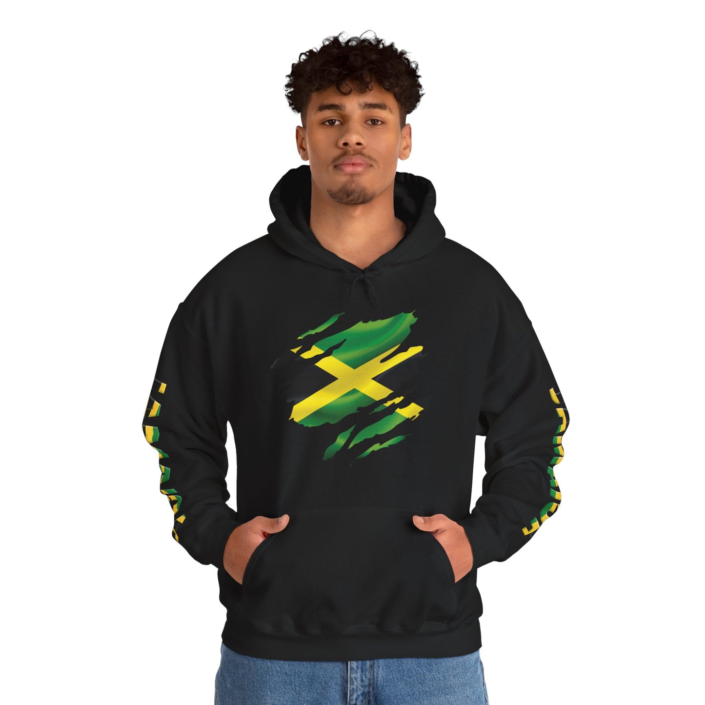 Jamaican Style Hooded Sweatshirt - Unisex Heavy Blend™ | Stylish Lifestyle Apparel, Festival Wear, Ethnic Fashion, Streetwear, Gift For Him or Her