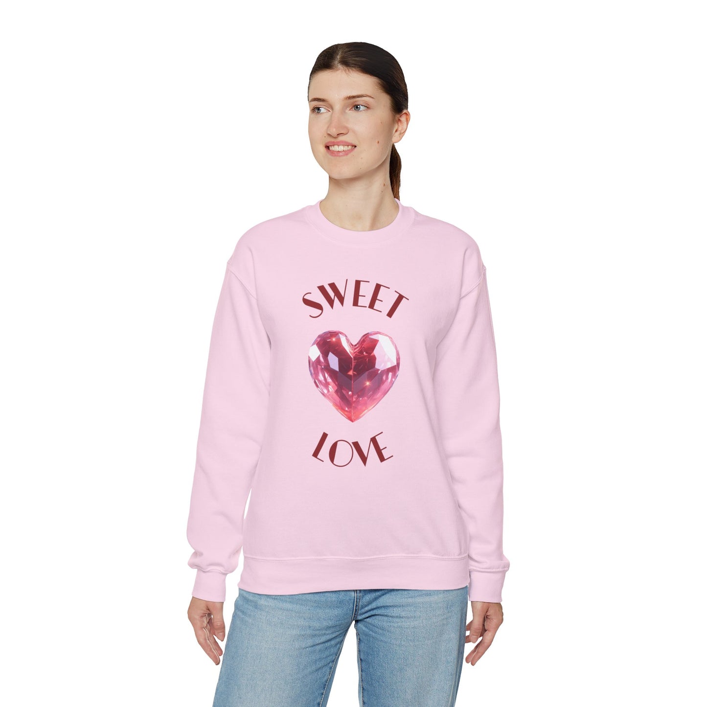 Charming 'SWEET HEART LOVE' Crewneck Sweatshirt™ by Novelty Wonders