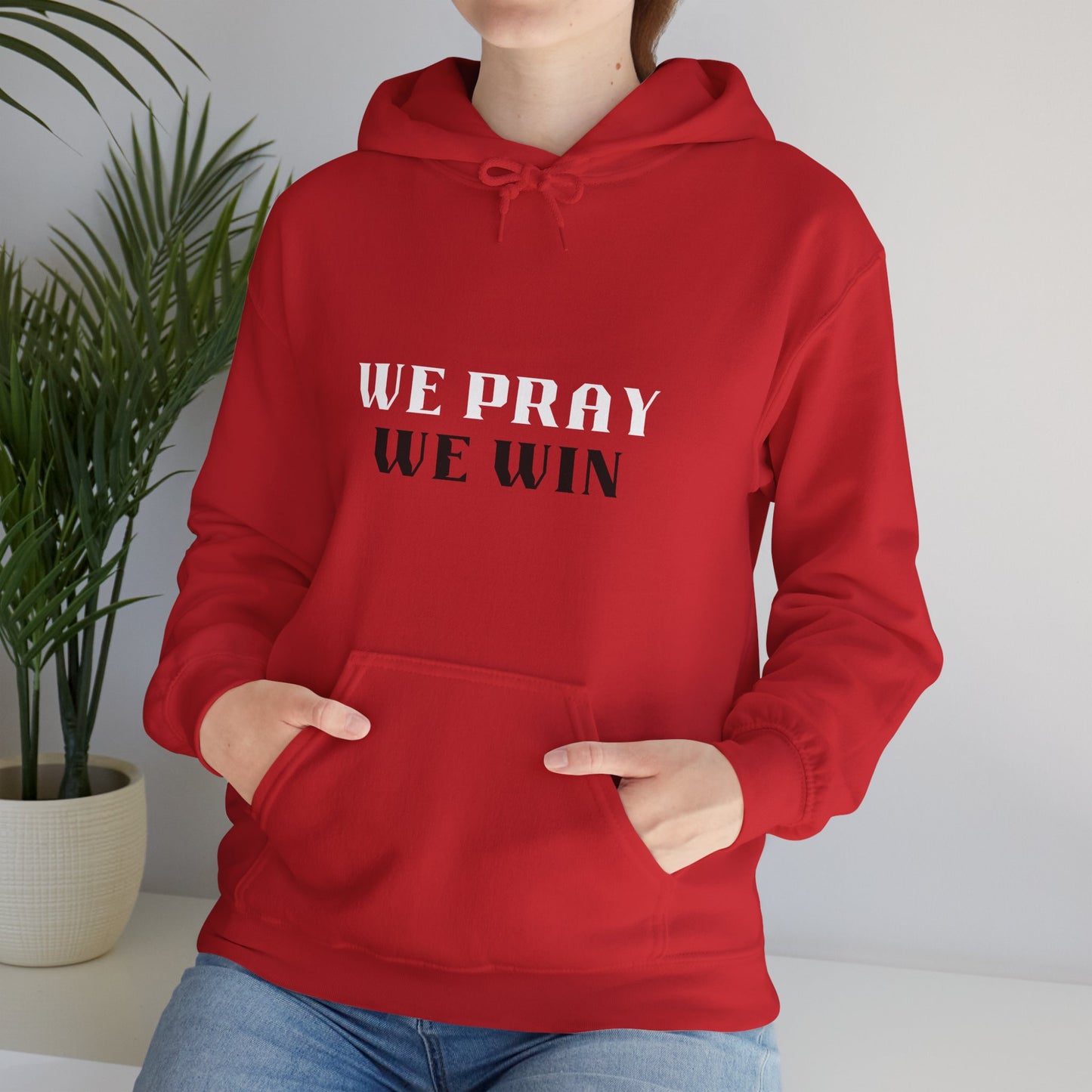 Inspirational 'WE PRAY WE WIN' Double Hooded Sweatshirt™ by Novelty Wonders