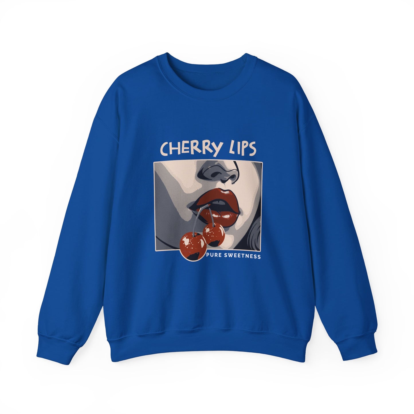 Retro Style 'CHERRY LIPS' Crewneck Sweatshirt™ by Novelty Wonders