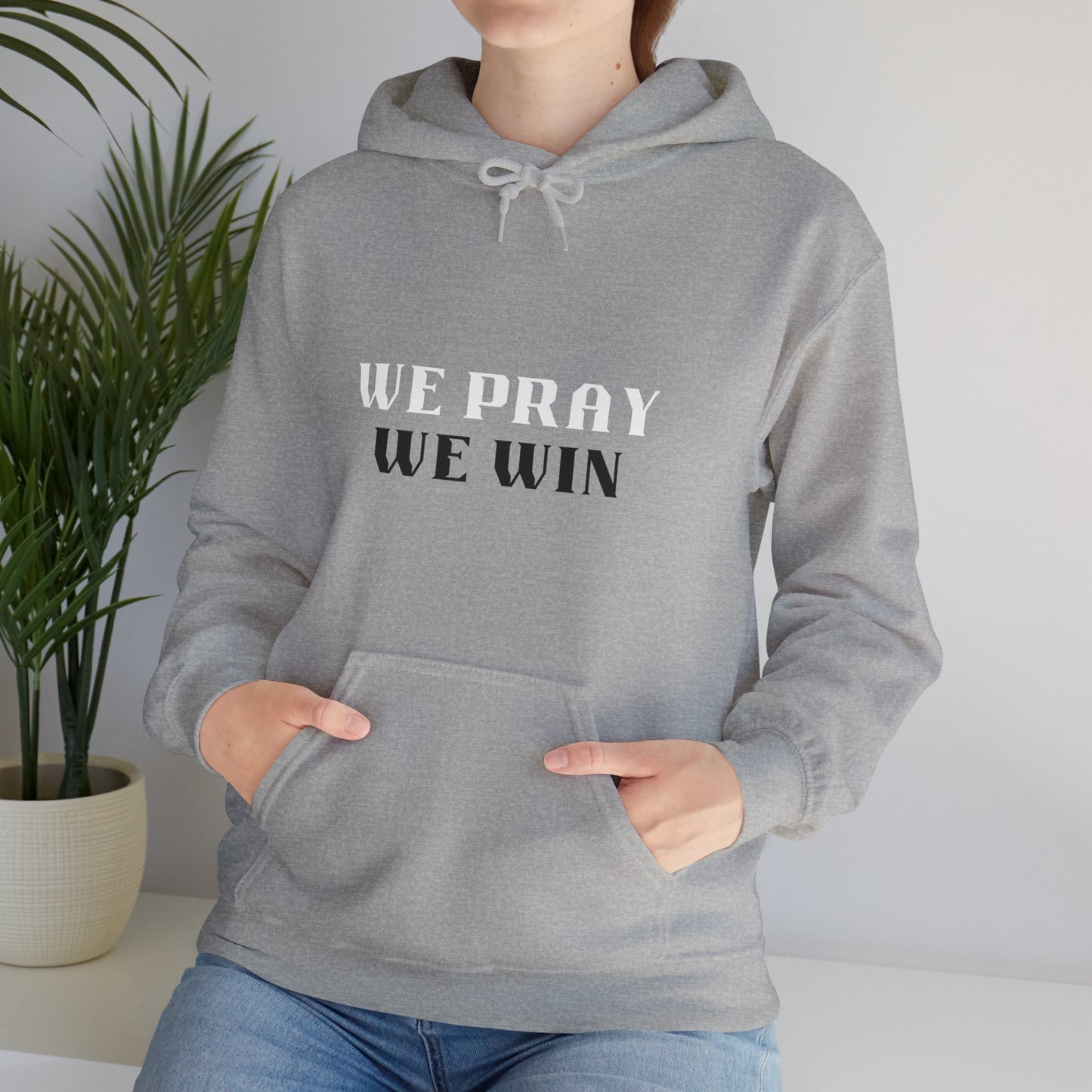 Inspirational 'WE PRAY WE WIN' Double Hooded Sweatshirt™ by Novelty Wonders