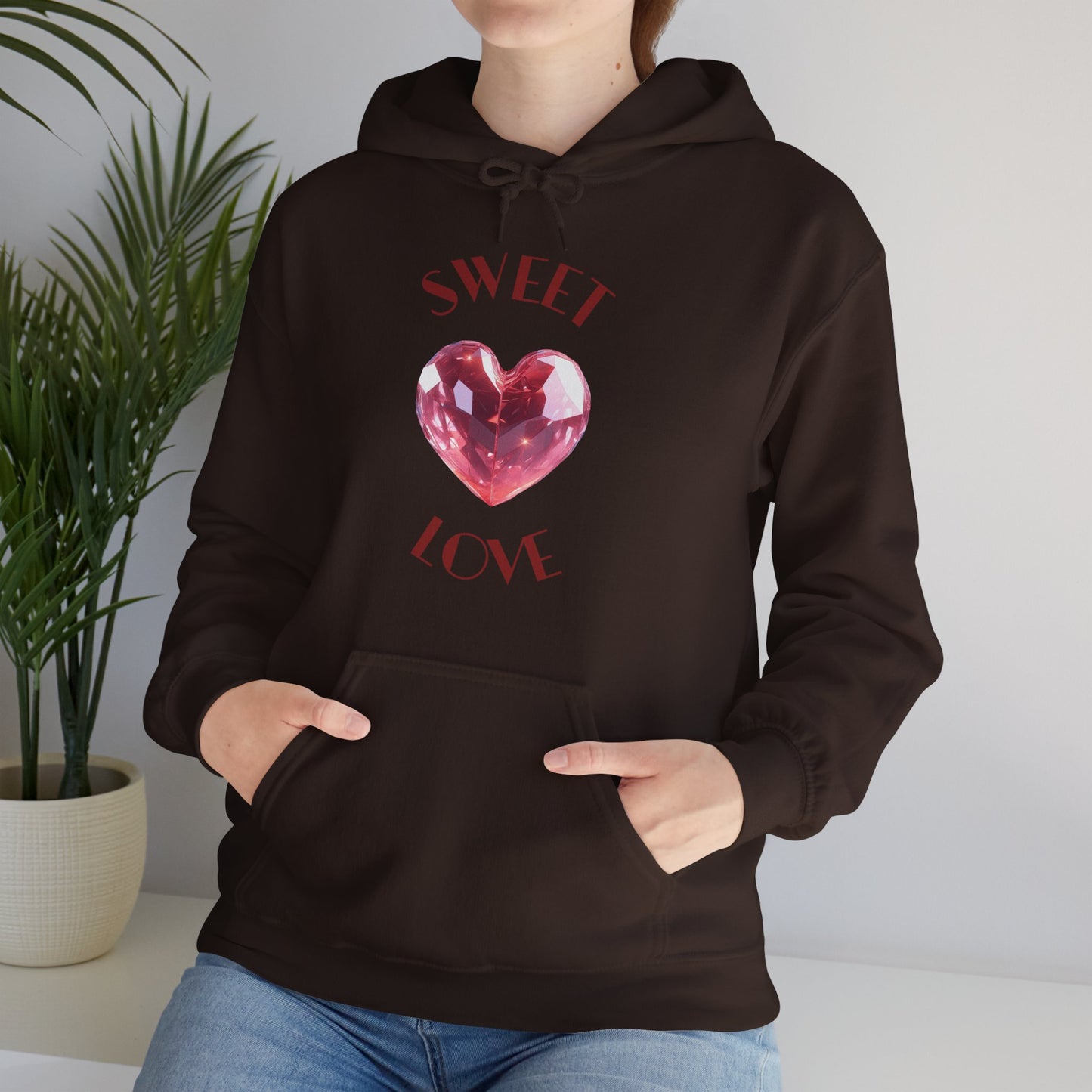 Charming 'SWEET HEART LOVE' Hooded Sweatshirt, Hoodie™ by Novelty Wonders