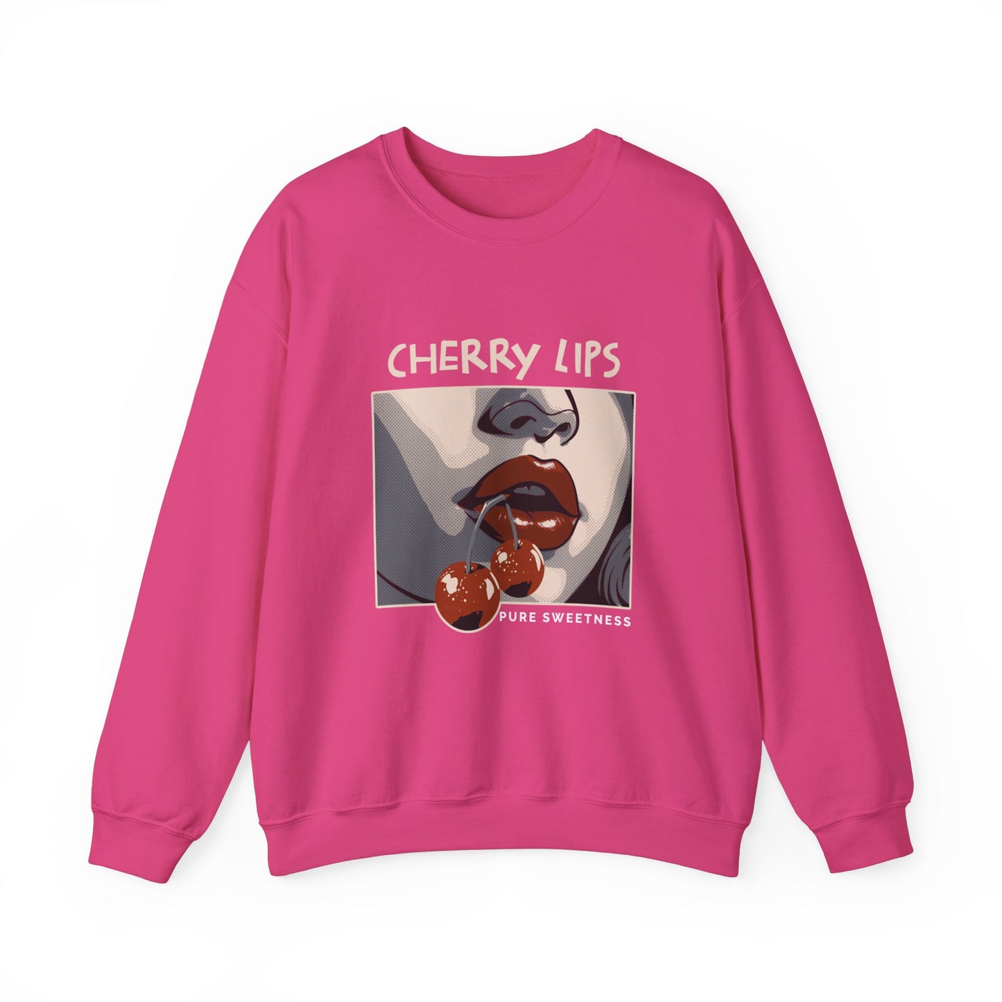 Retro Style 'CHERRY LIPS' Crewneck Sweatshirt™ by Novelty Wonders