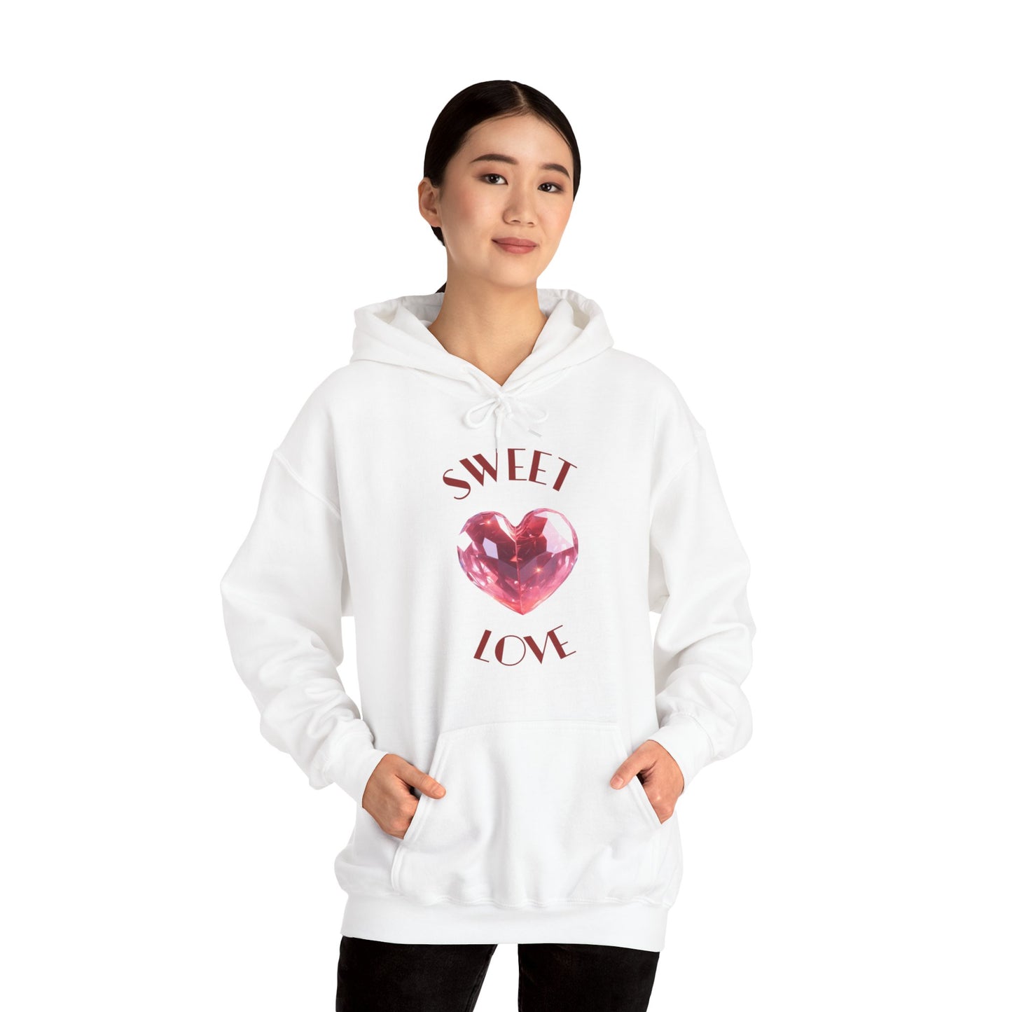 Charming 'SWEET HEART LOVE' Hooded Sweatshirt, Hoodie™ by Novelty Wonders