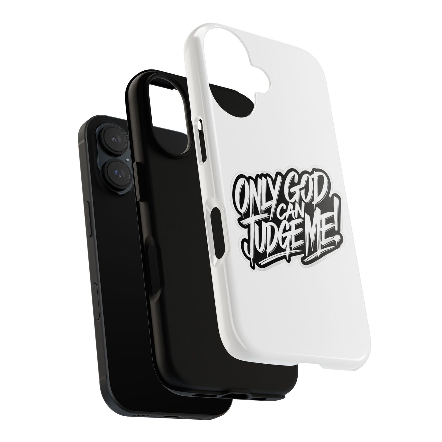 Only God Can Judge Me Phone Case – Bold Urban Style, Inspirational Tough Cover for iPhone, Samsung Galaxy & Google Pixel, Gift for Teens & Adults, Cool Phone Accessory