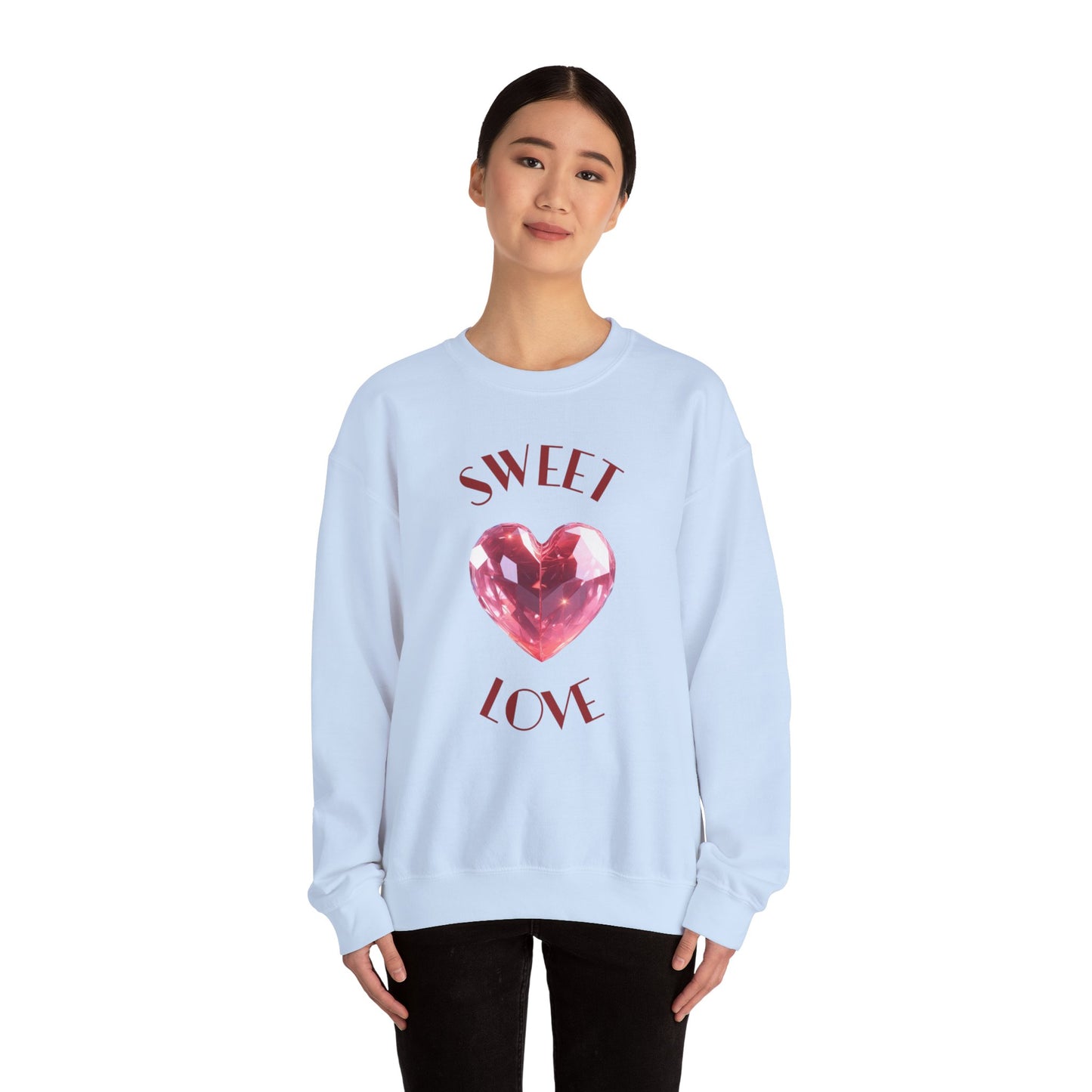 Charming 'SWEET HEART LOVE' Crewneck Sweatshirt™ by Novelty Wonders