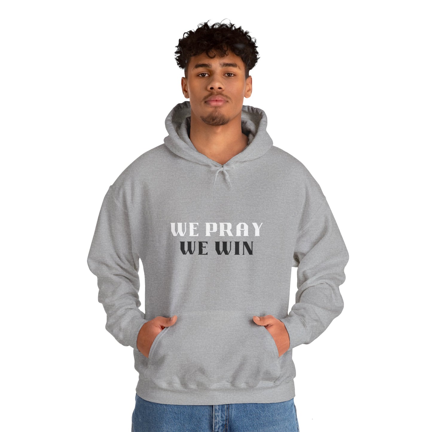 Inspirational 'WE PRAY WE WIN' Double Hooded Sweatshirt™ by Novelty Wonders