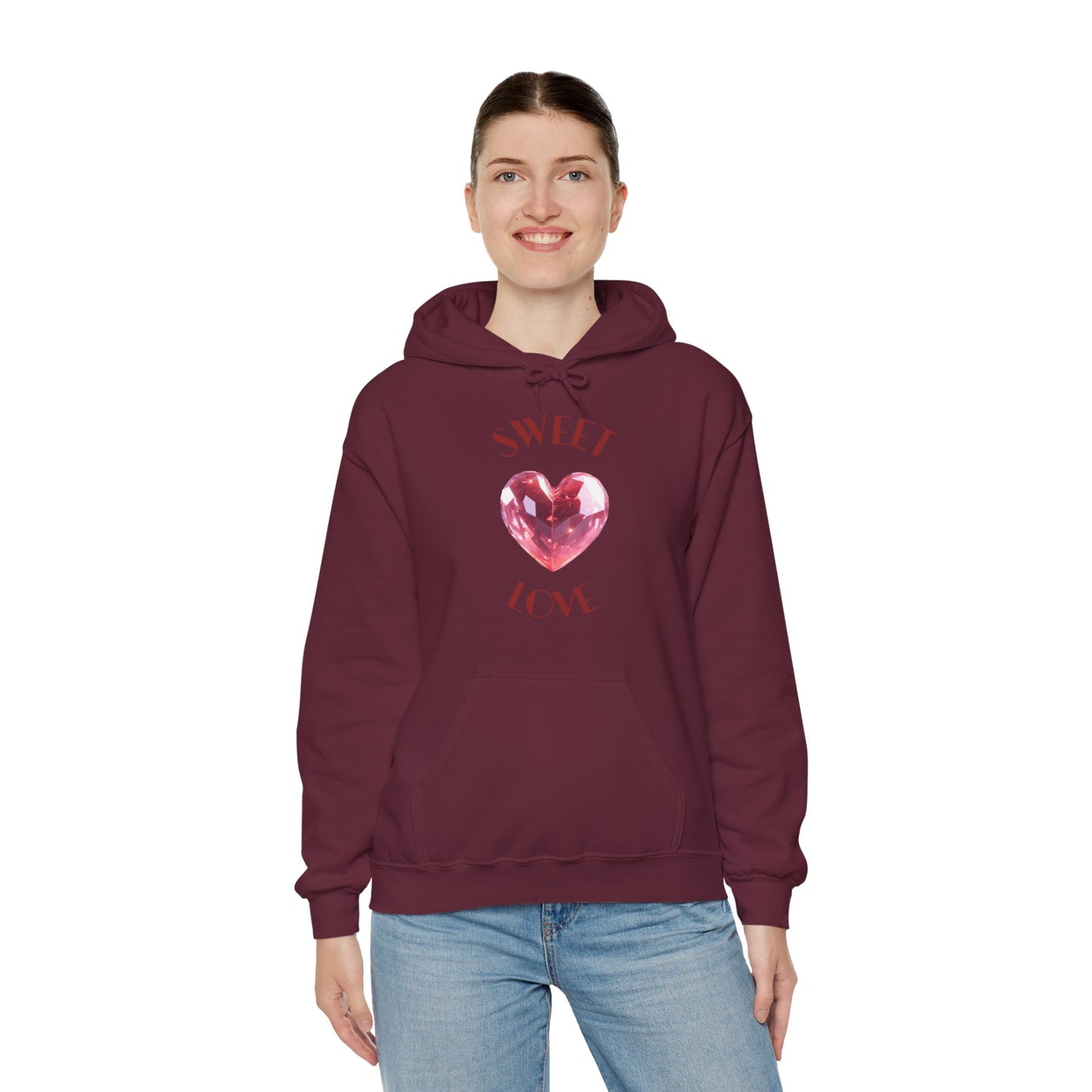 Charming 'SWEET HEART LOVE' Hooded Sweatshirt, Hoodie™ by Novelty Wonders