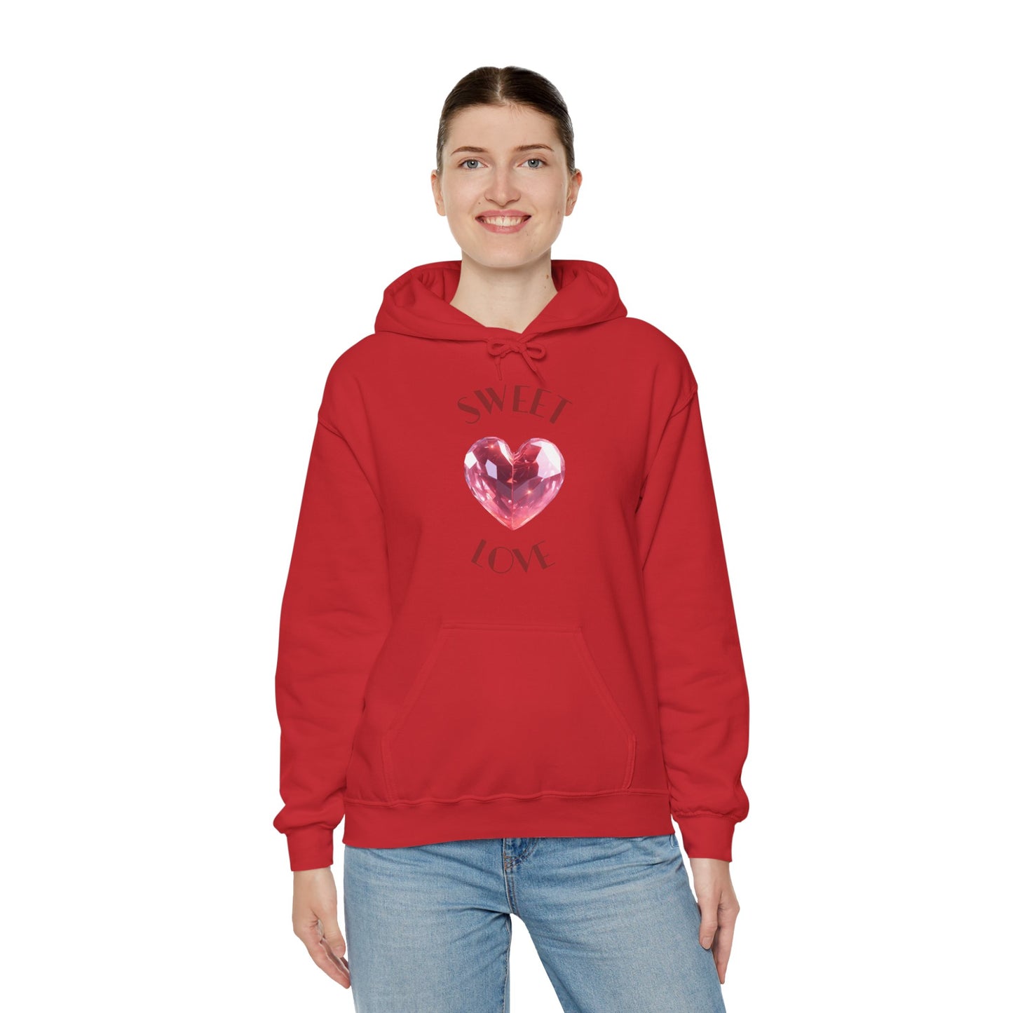 Charming 'SWEET HEART LOVE' Hooded Sweatshirt, Hoodie™ by Novelty Wonders